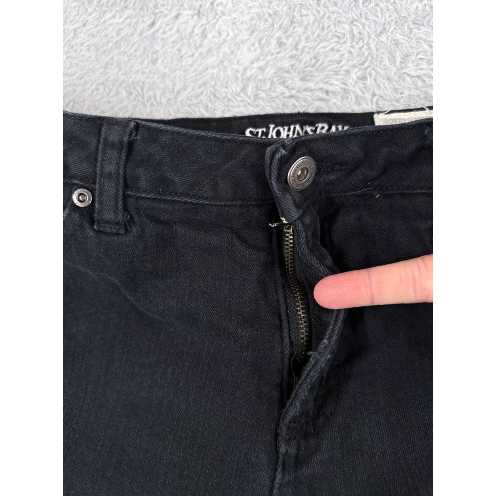 Vintage St. Johns Bay Jeans Womens 10 Black Denim Bootcut 28x28 5-Pocket Size 32" / US 10 / IT 46 - 5 Thumbnail