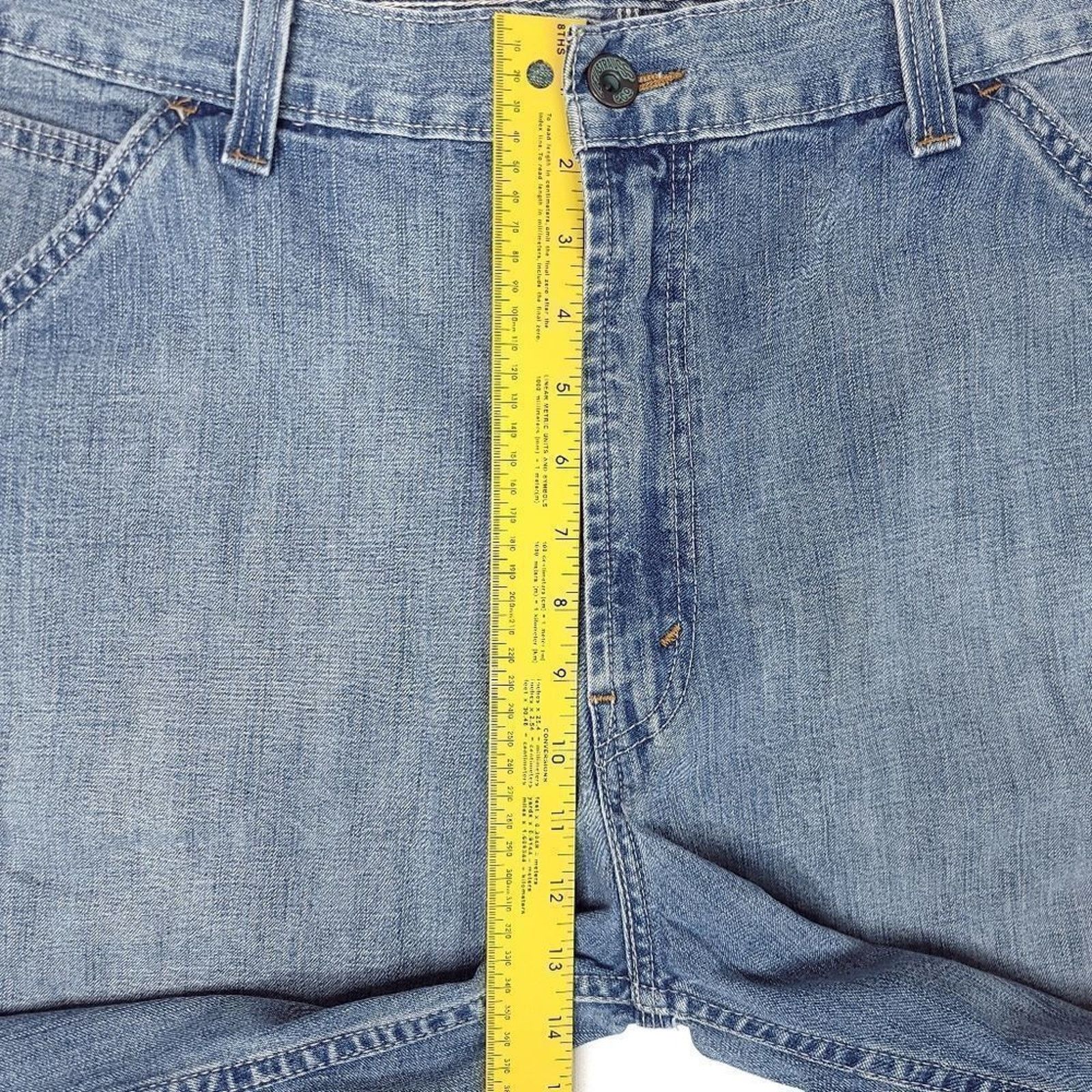 Levi's Y2K Levis Carpenter Jean Shorts Mens 40x11 Blue Cotton Size US 40 / EU 56 - 4 Thumbnail