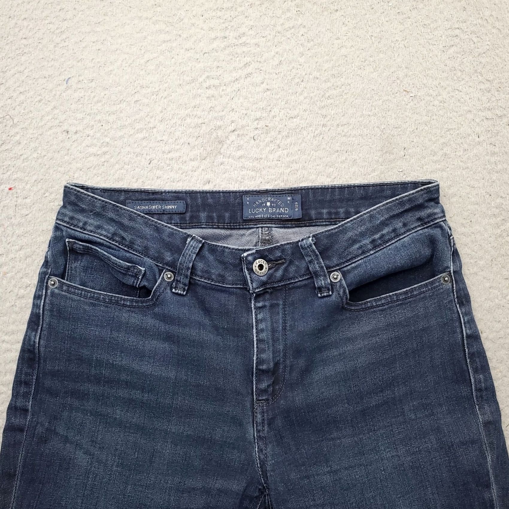 Lucky Brand Lucky Brand Sasha Super Skinny Jeans Women's Navy Low Rise 5-Pocket Design Size 8/29 XS-XXL (adjusted) Size 30" / US 8 / IT 44 - 6 Thumbnail