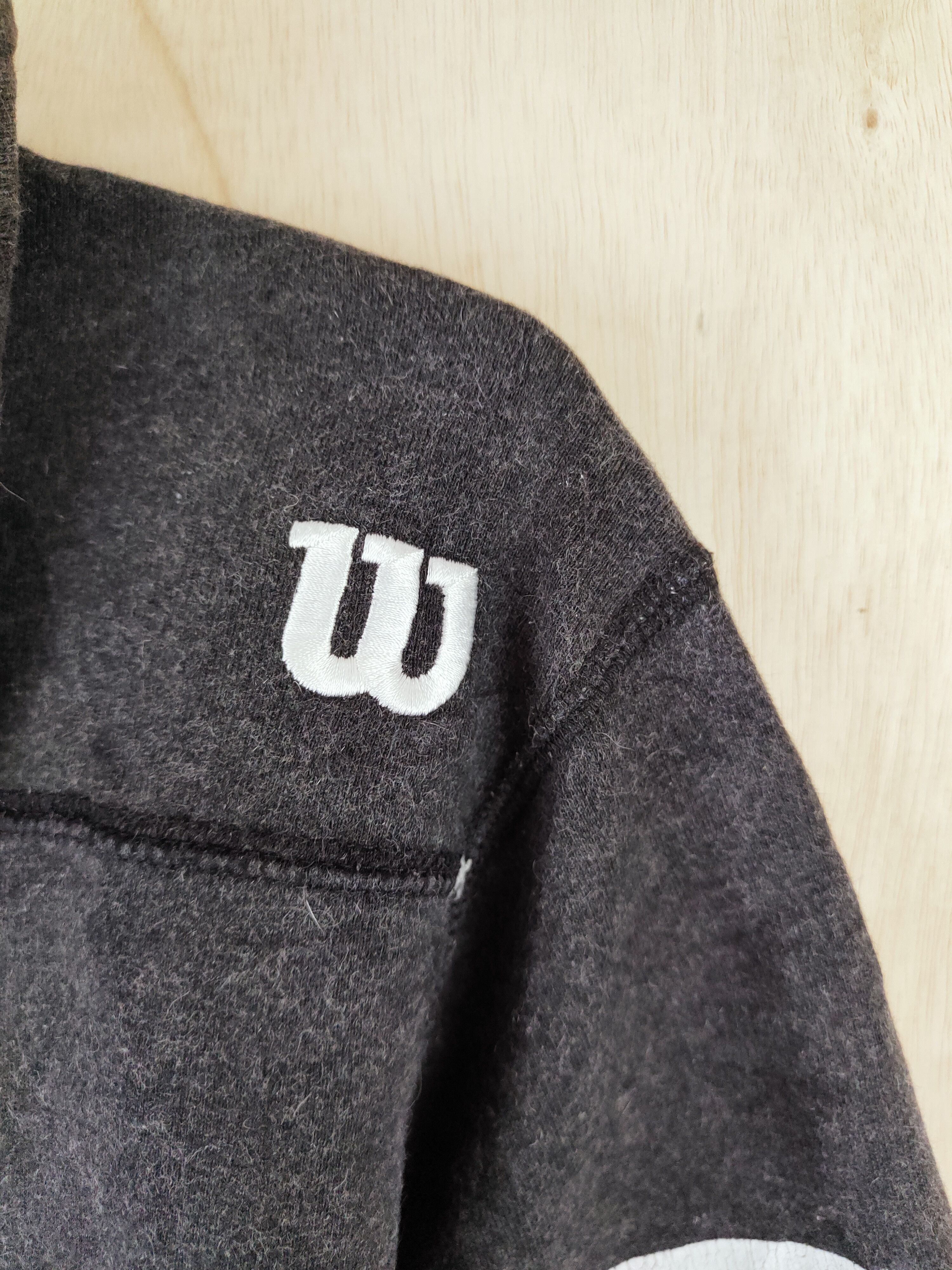 Japanese Brand × Vintage Vintage 💥 Wilson Black Faded Hoodie Sweatshirts Size US L / EU 52-54 / 3 - 7 Thumbnail