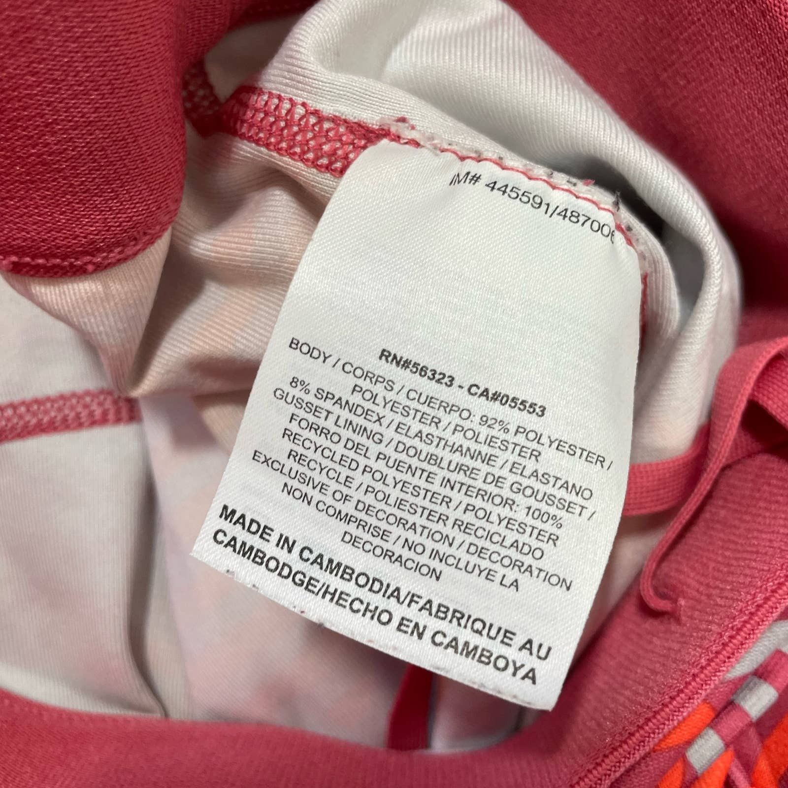 Nike Nike Dri Fit Pink Striped Capri Activewear Leggings - XS Size 23" - 5 Thumbnail