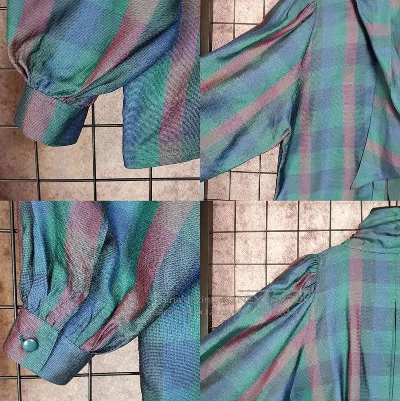 Dior Dior Green Silk Checkered Long Sleeve Shirt . Size M / US 6-8 / IT 42-44 - 4 Thumbnail