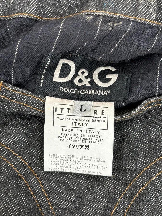 Dolce & Gabbana AW2003 Dolce & Gabbana Grey Raw Denim Jacket Size US M / EU 48-50 / 2 - 14 Thumbnail