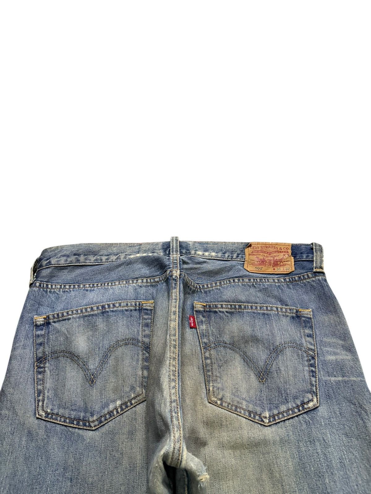 Levi's Vintage 90s Levis 501 Mud Wash Distressed Baggy Jeans Size US 36 / EU 52 - 8 Thumbnail