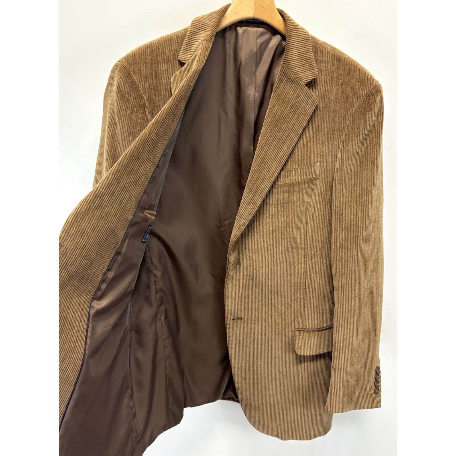 Dockers DOCKERS CORDUROY BLAZER JACKET Sz 42L Men’s Brown Academia Sport Coat Blazer Jacket Notch Lapel Classic Sports Fall Spring Winter Long Size 42L - 4 Thumbnail