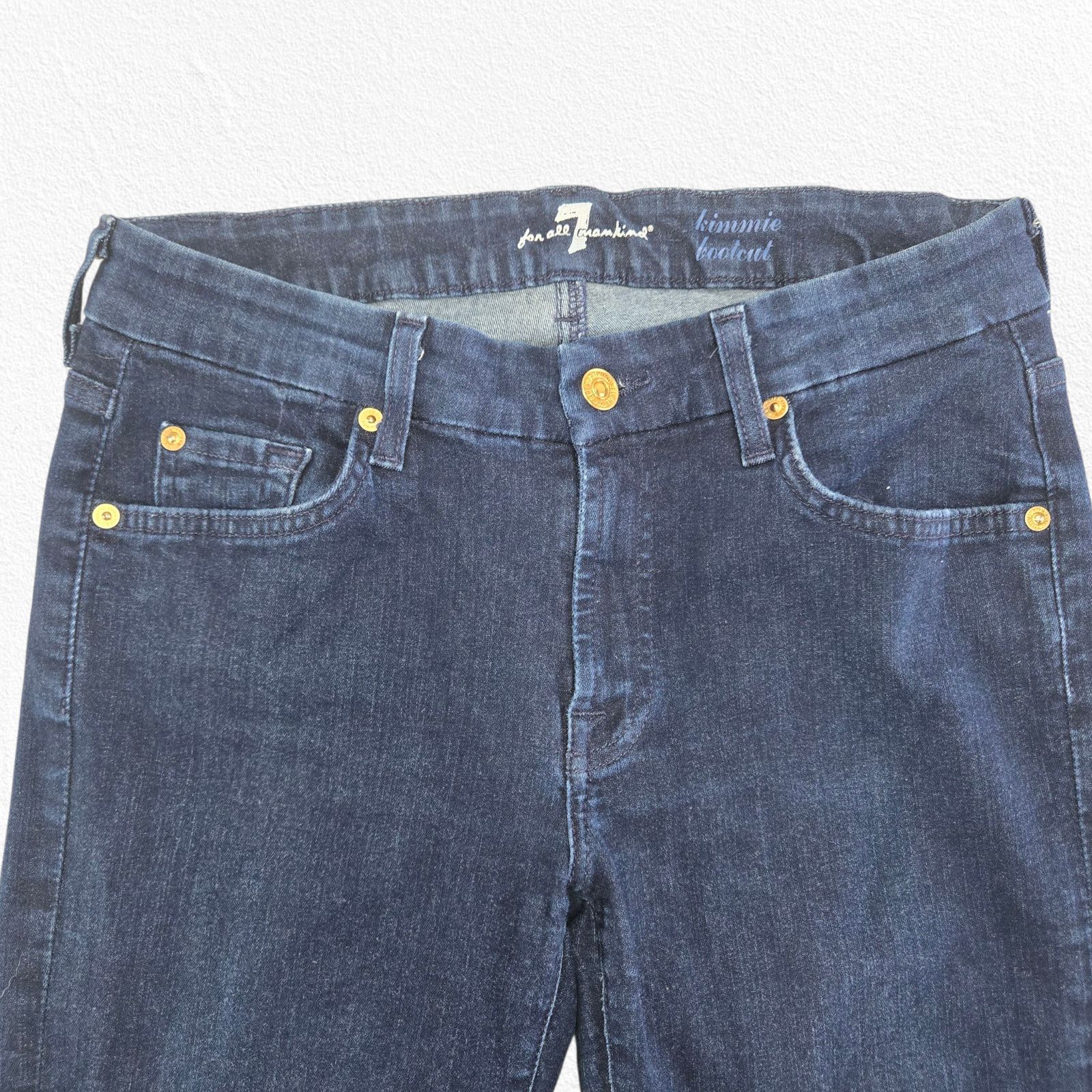 7 For All Mankind 7 For All Mankind Kimmie Bootcut Dark Low Rise Jeans Size 30 Size 30" / US 8 / IT 44 - 3 Thumbnail