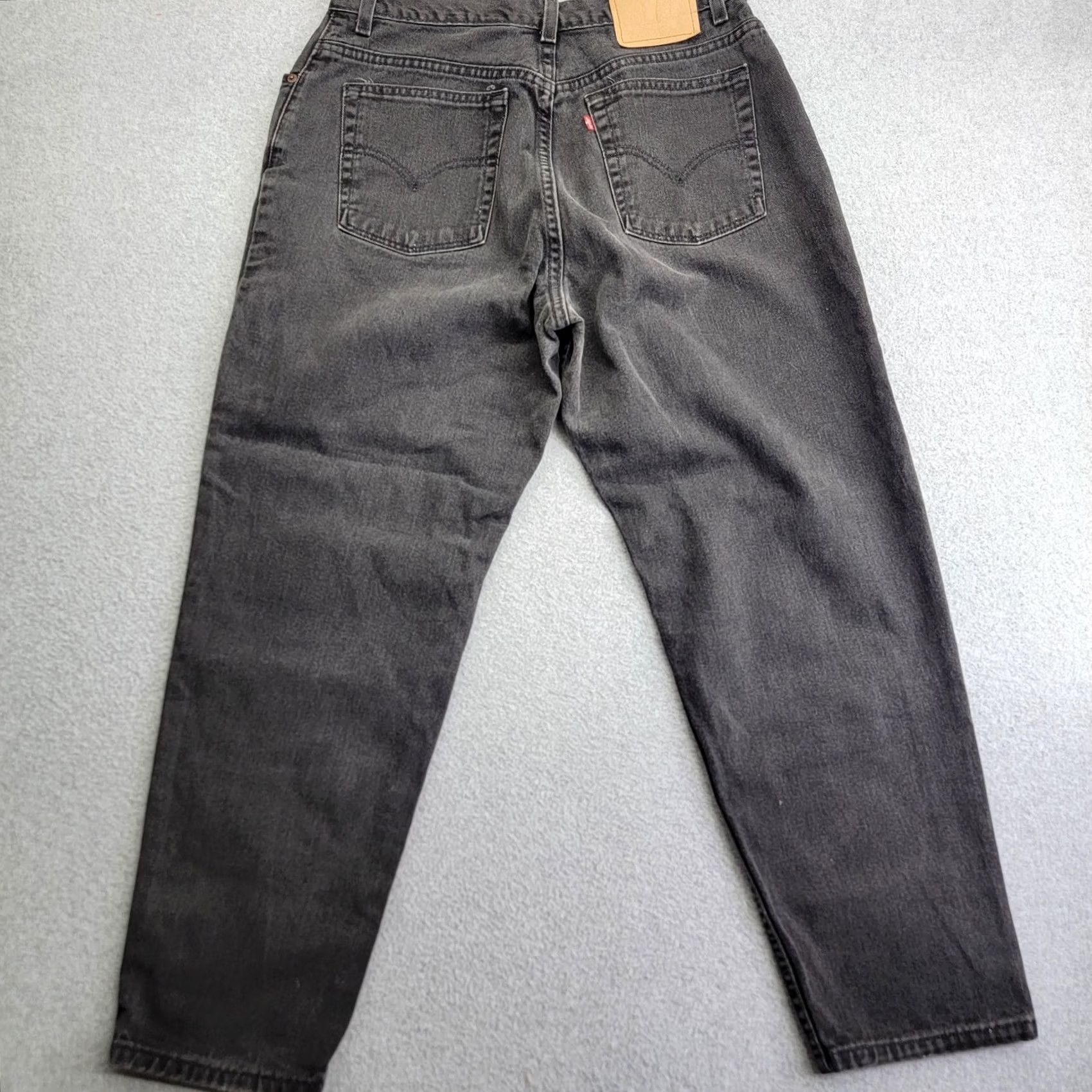 Levi's Womens Levis 550 Jeans Black Tapered Leg Relaxed Fit Short Denim Red Tab Size 38" / US 16 / IT 52 - 5 Thumbnail