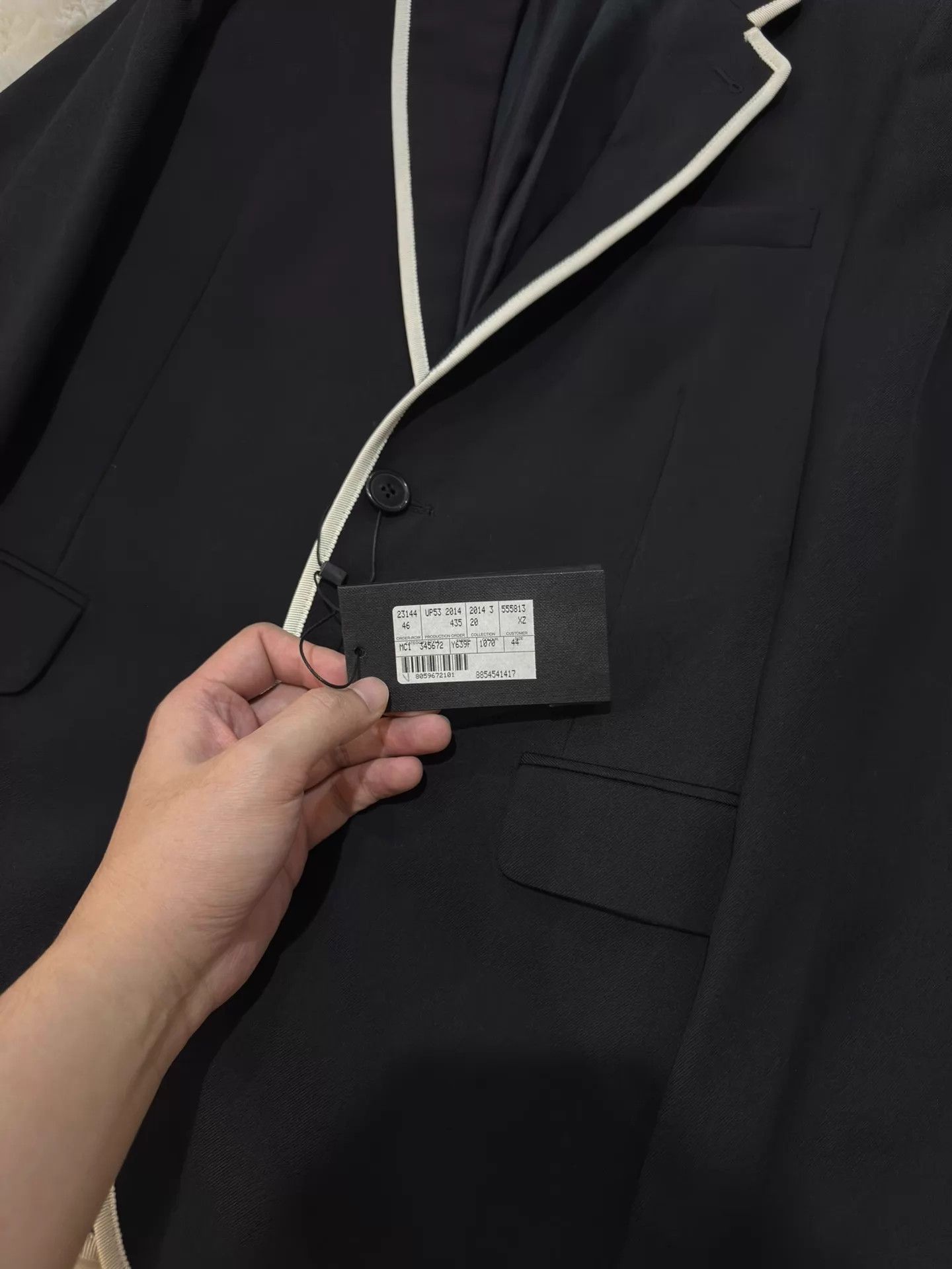 Saint Laurent Paris Saint Laurent black & white wool silk blazer 44 new with tags Size 44R - 3 Thumbnail