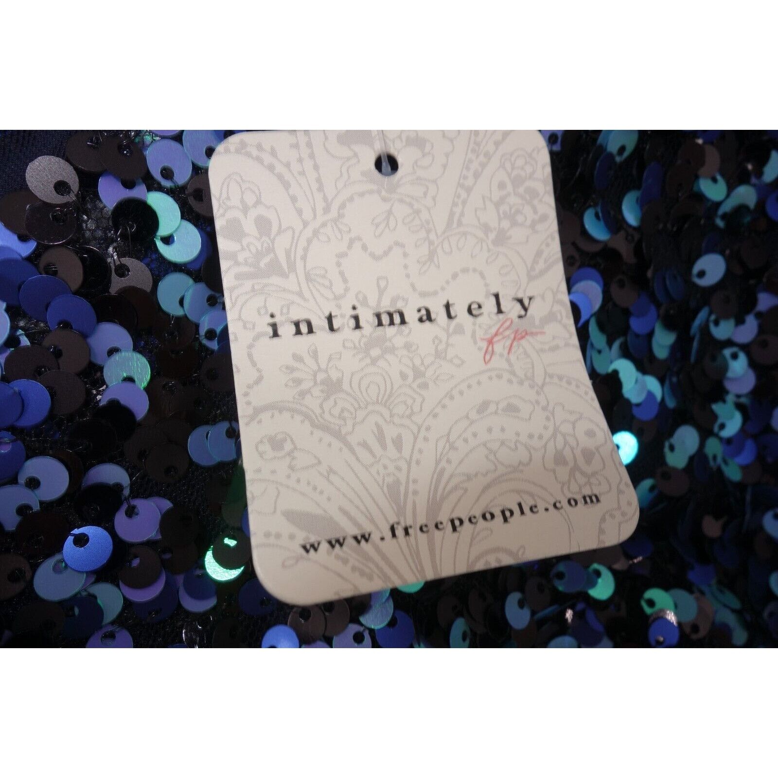 Free People NEW Free People Intimately Big Night Sequin Crop Top BLUE Size M / US 6-8 / IT 42-44 - 6 Thumbnail