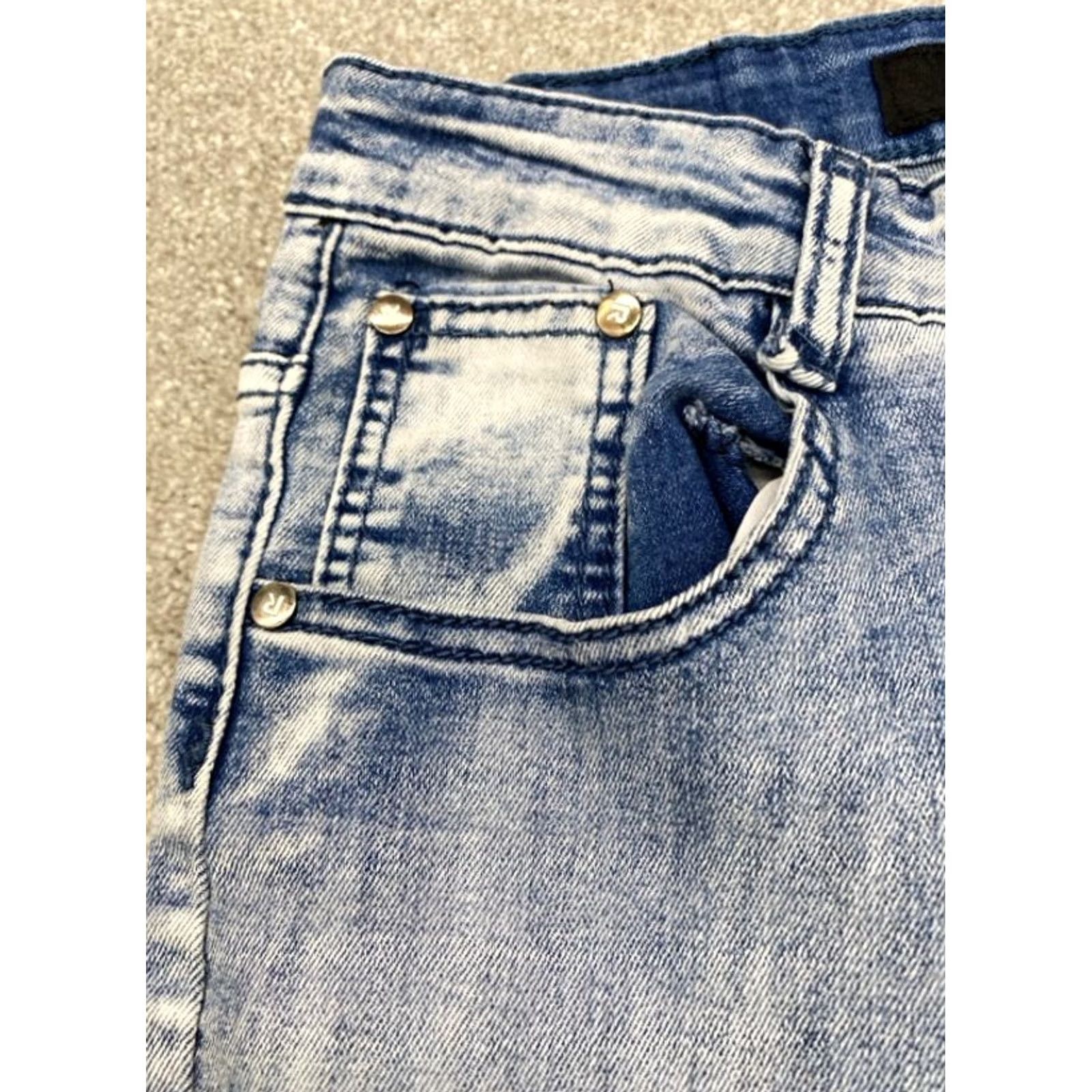 Denime Rivelli Jeans 32x32 Blue Denim Straight Slim 5808 Jeans Mens Regular 5-Pocket Stretch Cotton Polyester Spandex N/A Size US 32 / EU 48 - 6 Thumbnail