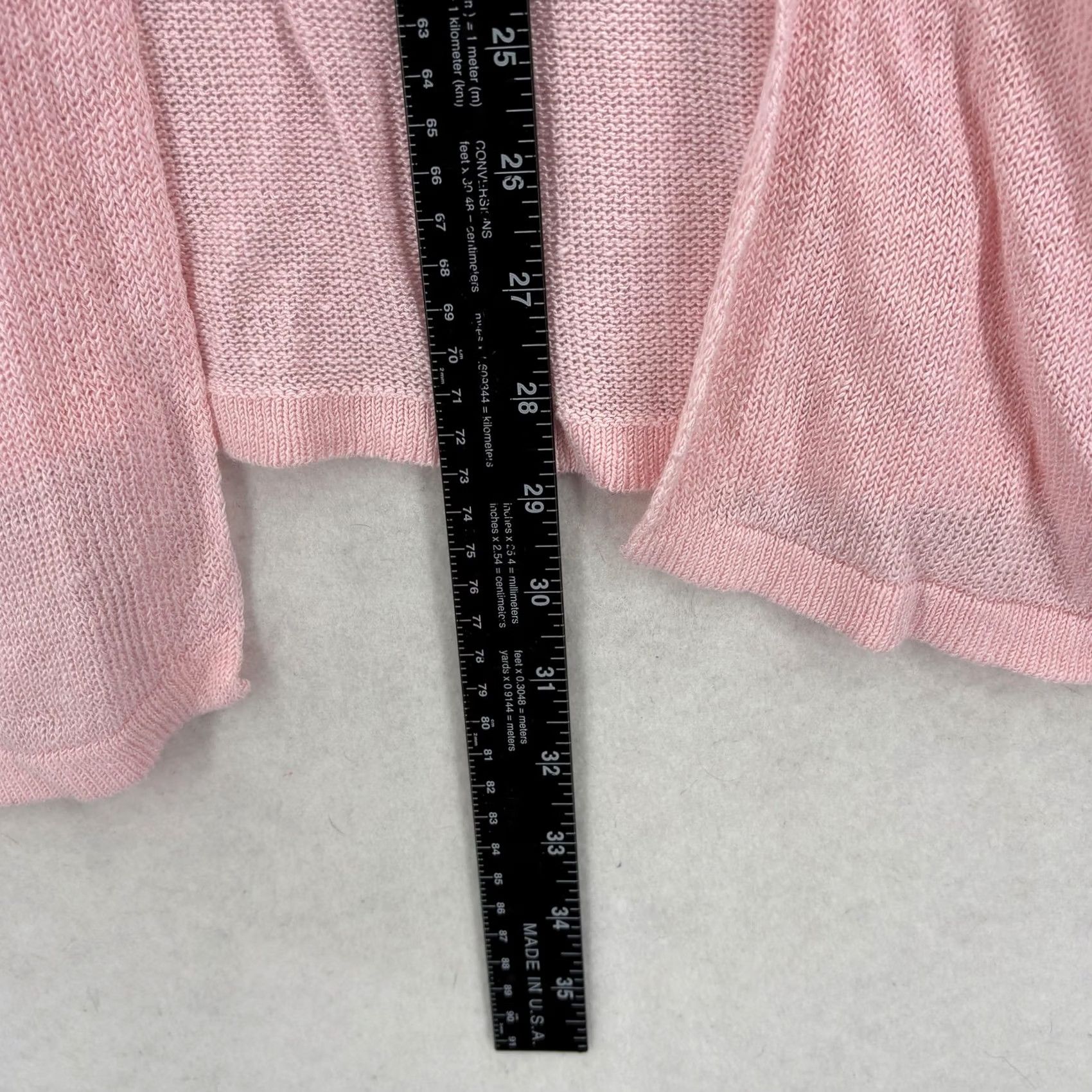 J. Jill J. Jill Cardigan Sweater Womens S Pink Linen Open Front Pockets Lightweight Knit Open Knit V-Neck Casual 90s None Mens Womens Girls Boys Size S / US 4 / IT 40 - 7 Thumbnail