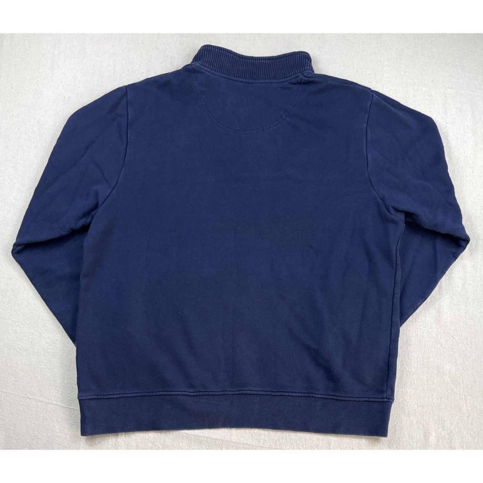 Orvis Orvis Sweater 1/4 Zip Pullover XL Mens Navy Blue Trout Fisherman Casual Knit Wool Cotton Polyester Fleece Size US XL / EU 56 / 4 - 2 Thumbnail