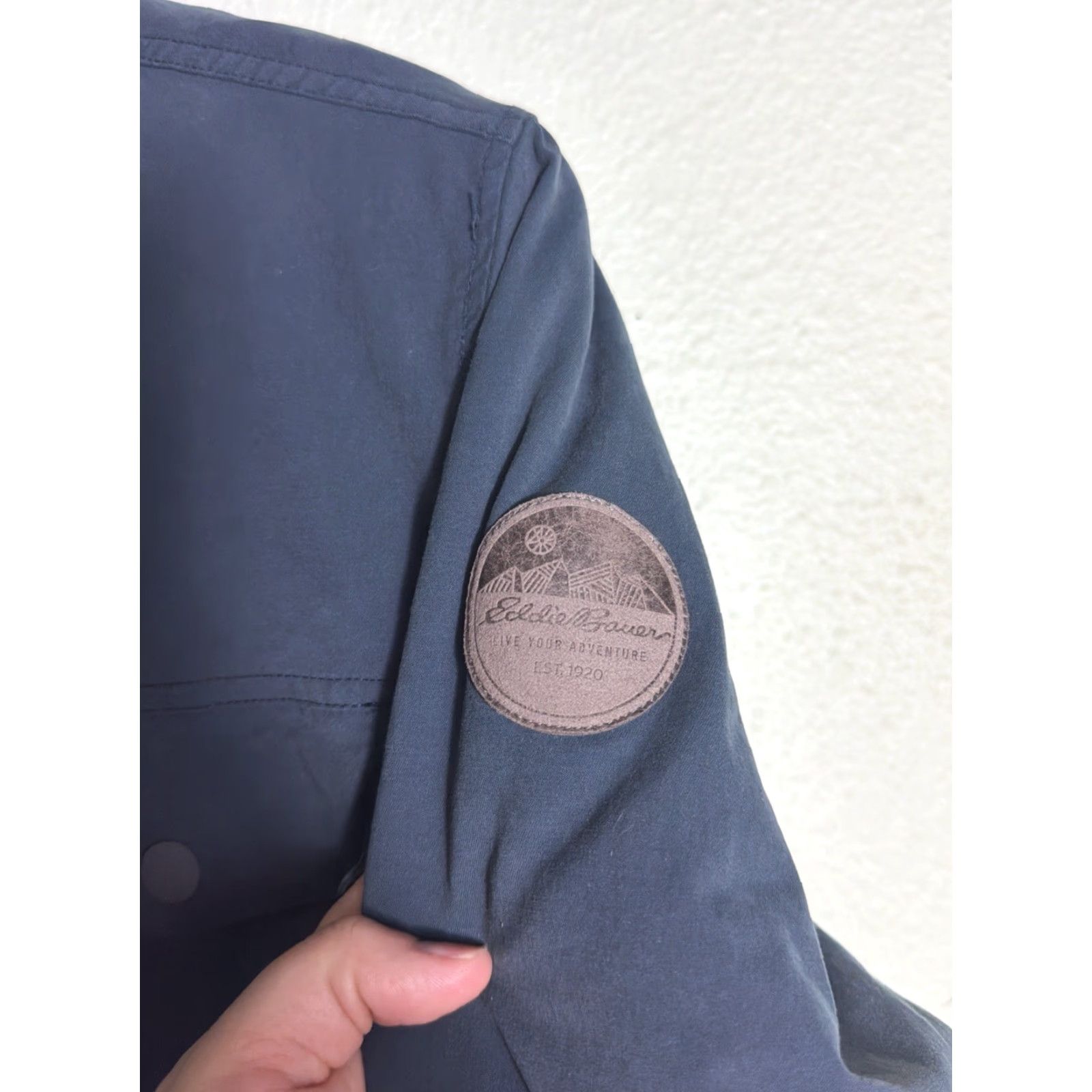 Eddie Bauer Eddie Bauer Jacket Mens M Blue Fleece Lined Shacket Snap Front Voyager Windbreaker Outdoor Pockets Mens Size US M / EU 48-50 / 2 - 7 Thumbnail