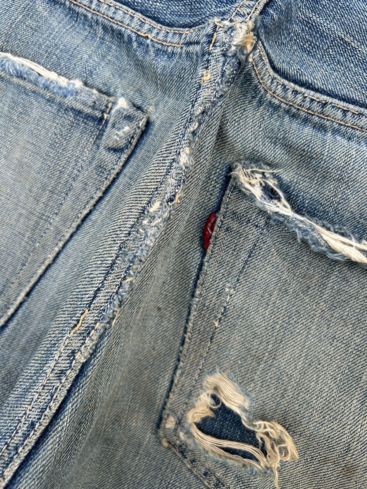 Kapital Vintage Joe McCoy Selvedge Thrashed Repair Denim Jeans Size US 30 / EU 46 - 18 Thumbnail