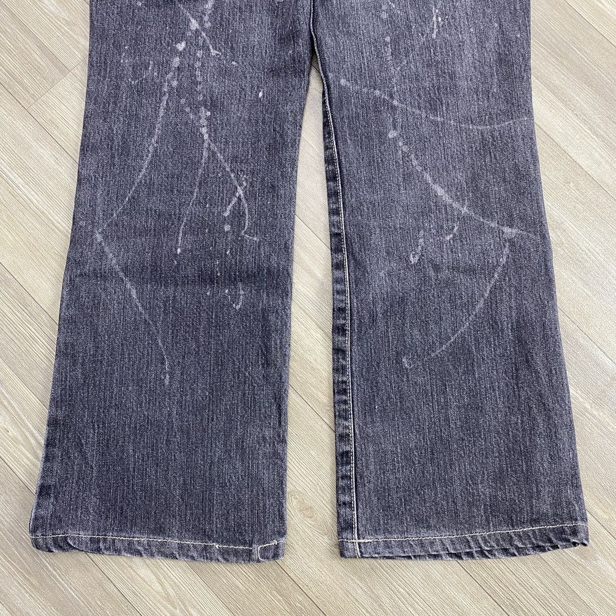 Other 2000s Ba-tsu Studio Distressed Cross Punk Flared Jeans Size US 30 / EU 46 - 13 Thumbnail