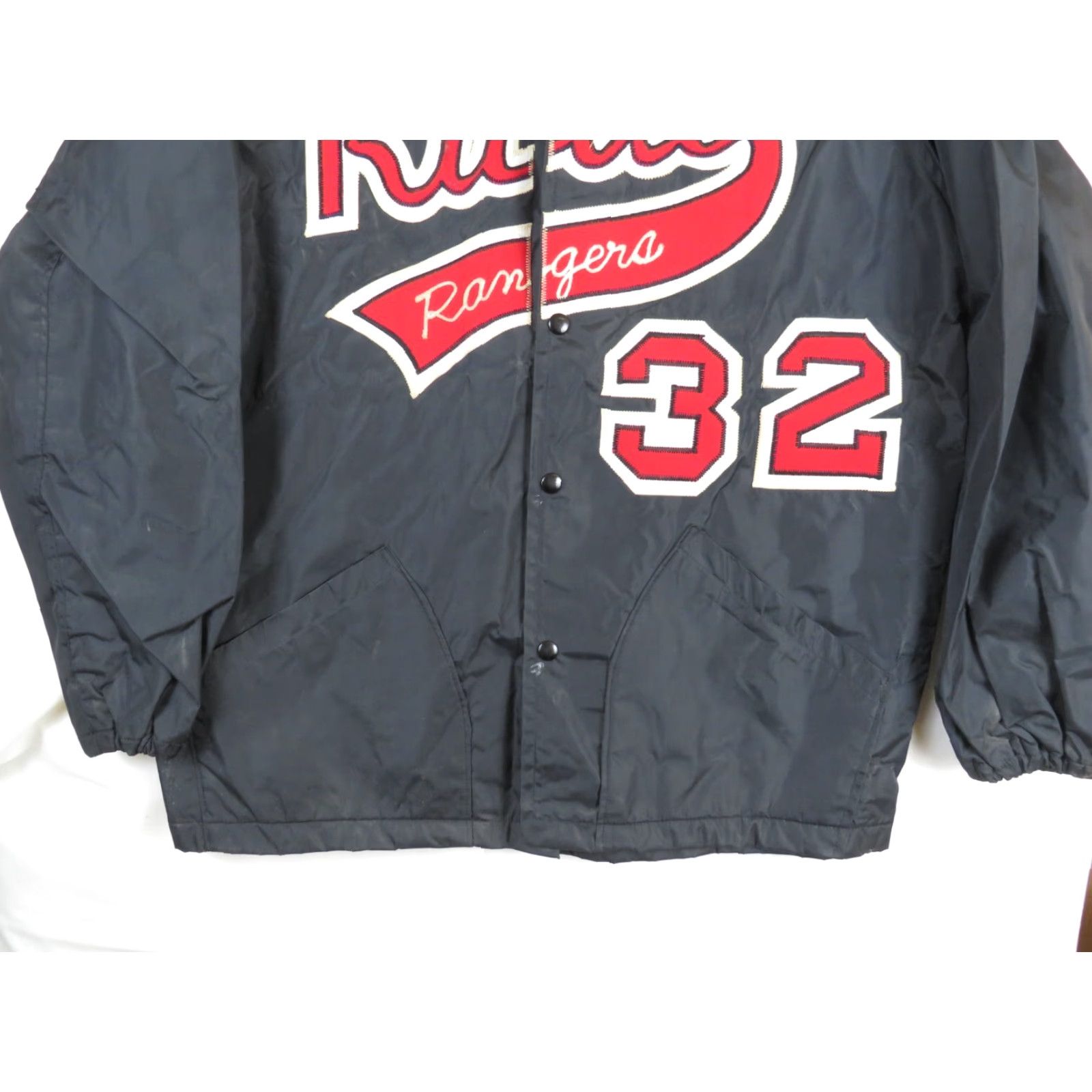 Vintage VINTAGE Van Ginkel's Rude Rangers 32 Baseball Sports Jacket Men M Blue Bomber Jacket 1950s-60s Oakland A's Wilson Model Stains Wear Size US M / EU 48-50 / 2 - 2 Thumbnail