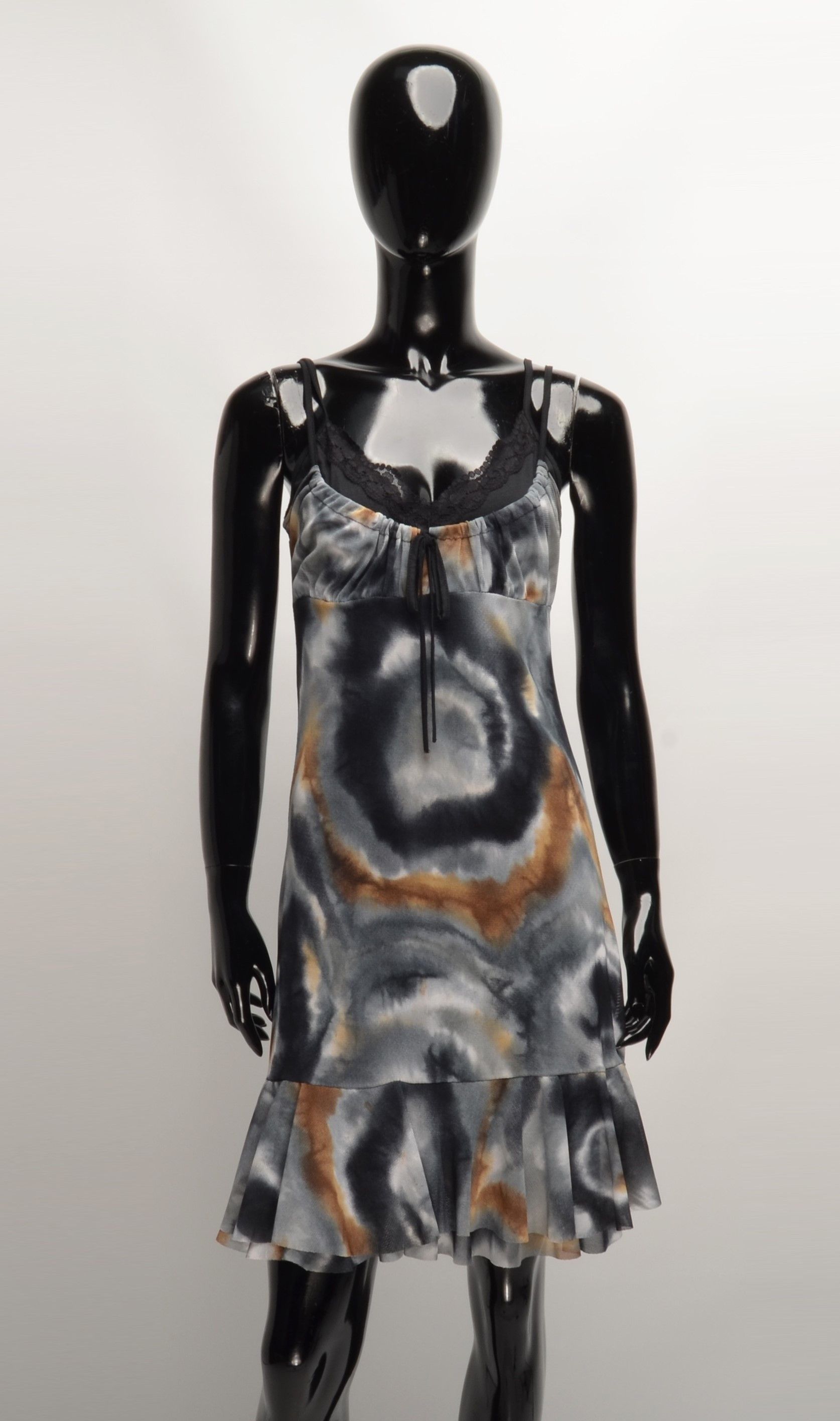 Vintage Vintage Vegas Paris Y2K Tie Dye Grunge Mini Mesh Dress Size S / US 4 / IT 40 - 1 Thumbnail