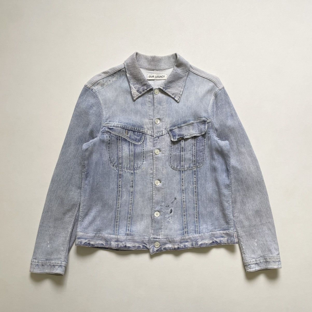Our Legacy Trompe-l'œil Pleated Denim Print Shirt Size US M / EU 48-50 / 2 - 1 Thumbnail