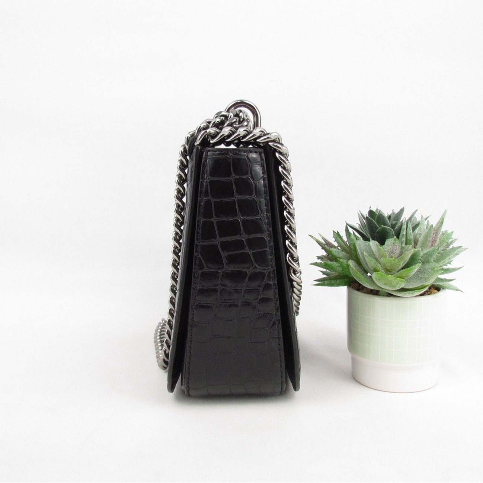 Stella McCartney Stella McCartney Croc Embossed Falabella Star Box Bag Size ONE SIZE - 5 Thumbnail