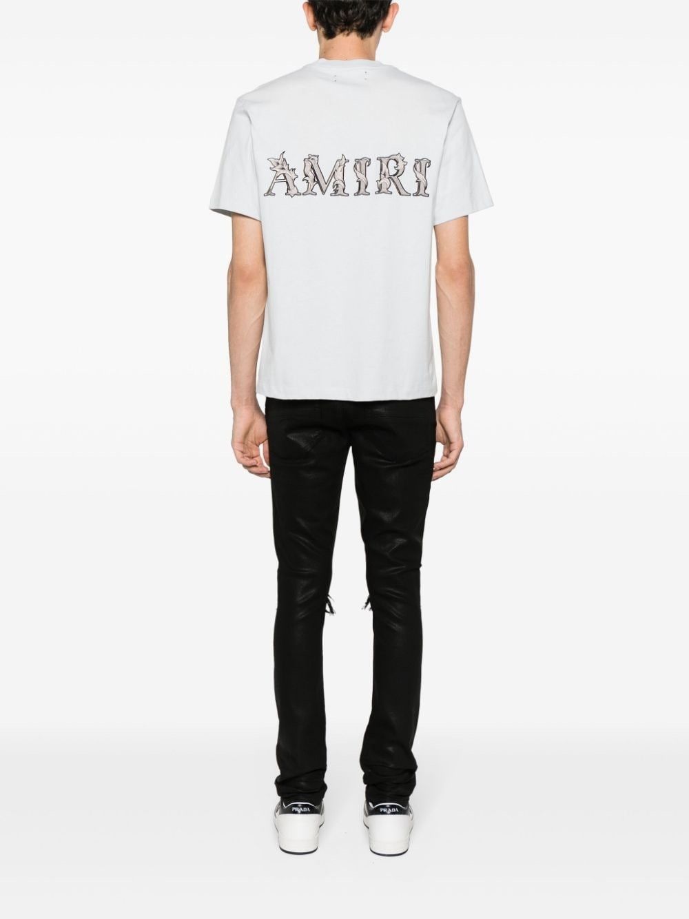 Amiri oc11z0525 Baroque Logo T-Shirt in Gray Dawn Size US S / EU 44-46 / 1 - 2 Thumbnail
