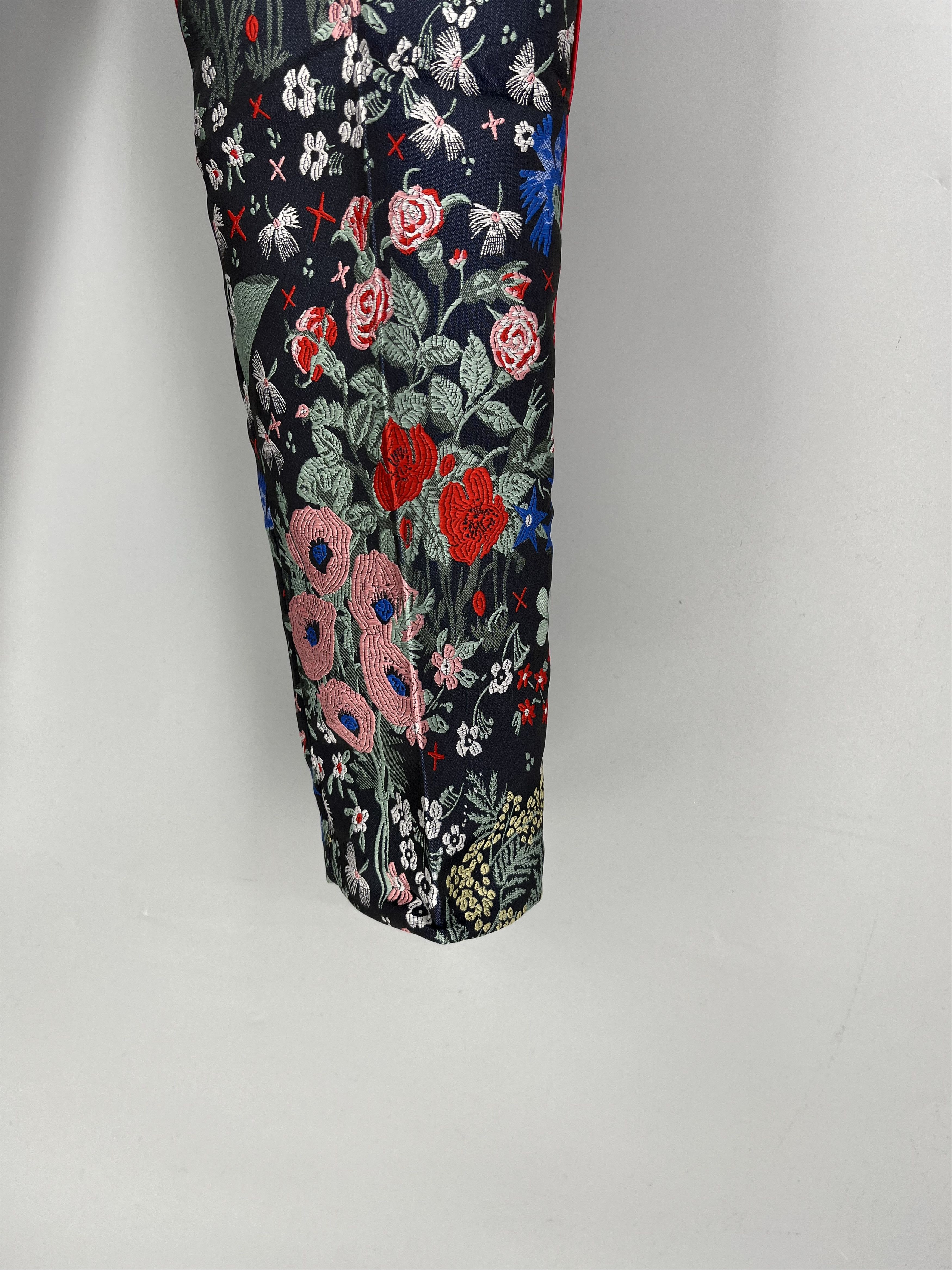 Vintage NEW SISTER JANE Floral Jacquard Trousers Size 30" / US 8 / IT 44 - 6 Thumbnail