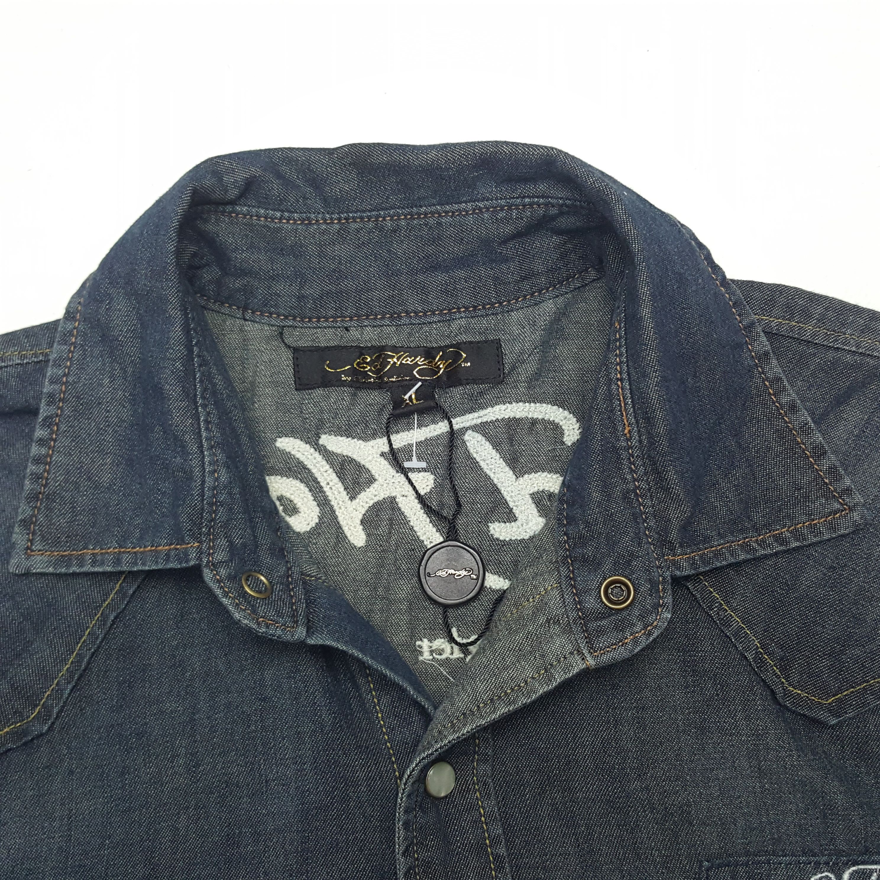 Christian Audigier × Ed Hardy × Vintage Vintage Ed Hardy by Christian Audigier Shirt Button Up Size US XL / EU 56 / 4 - 5 Thumbnail