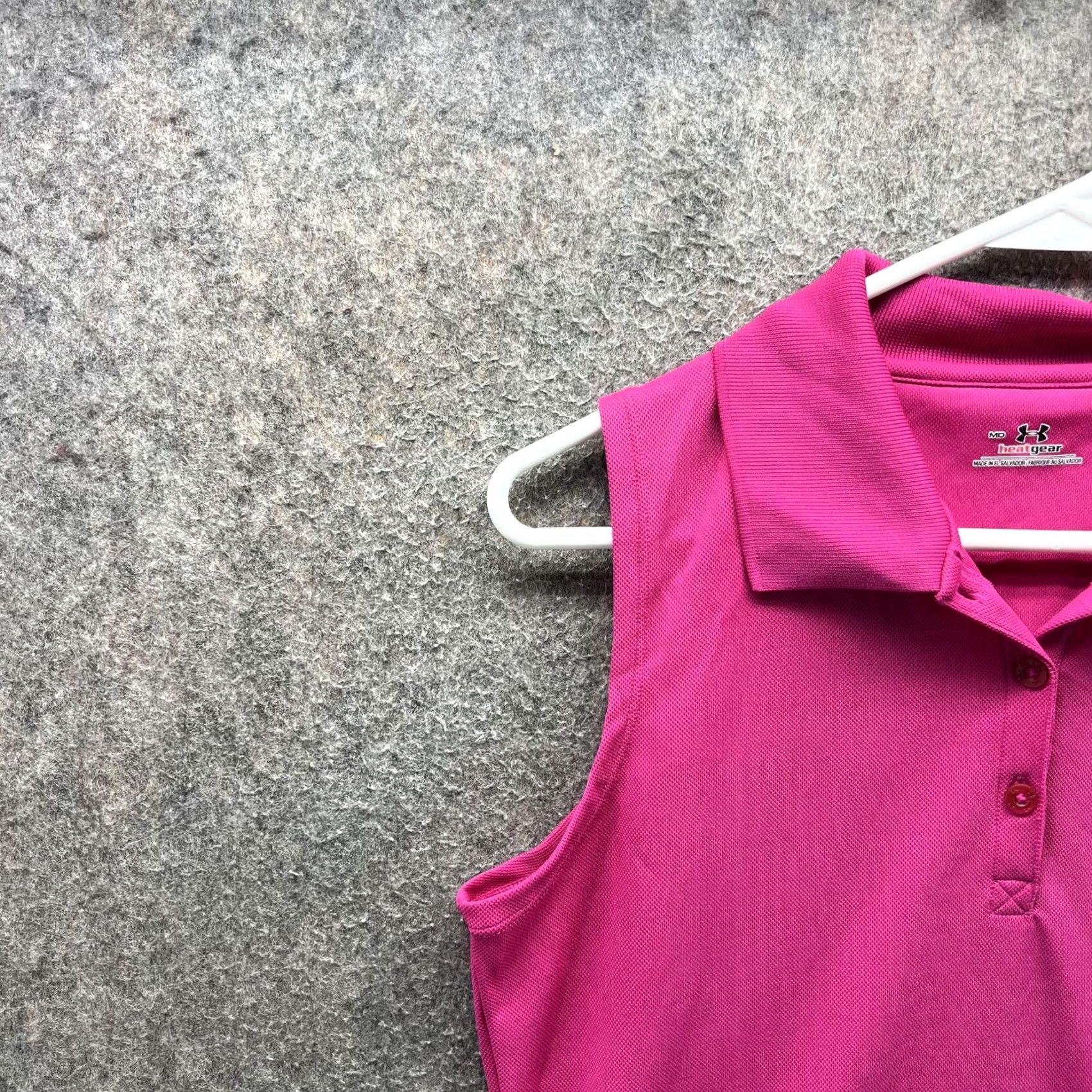 Under Armour Under Armour Polo Shirt Womens Medium Pink HeatGear Sleeveless Golf Athletic Top Size M / US 6-8 / IT 42-44 - 3 Thumbnail