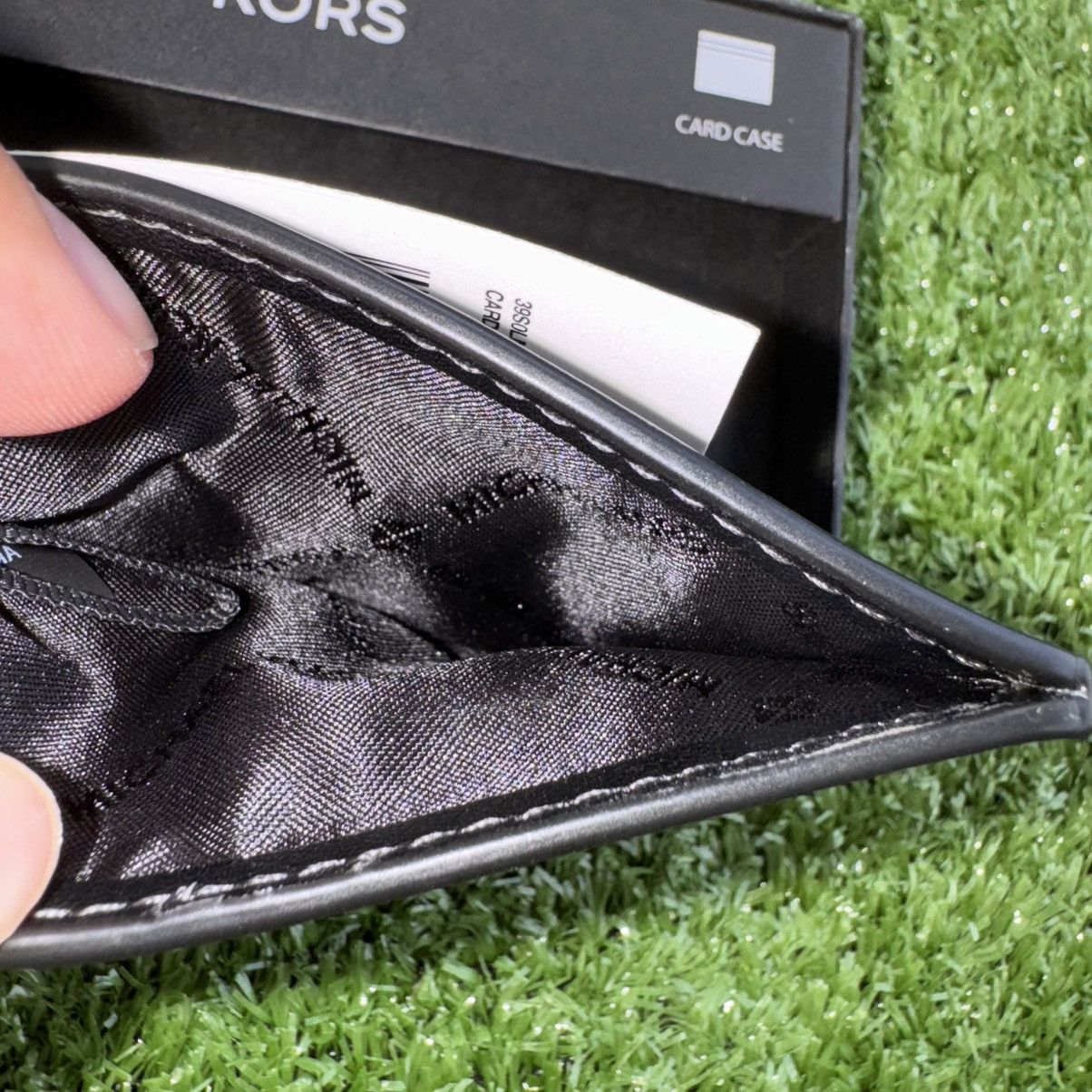 Michael Kors × Vintage Michael Kors Black Monogram Jet Set Leather Card Case Wallet Size ONE SIZE - 5 Thumbnail