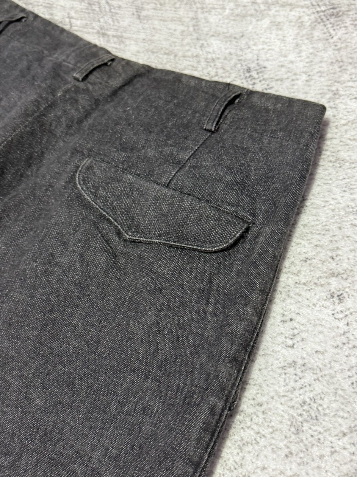 Creighton × Japanese Brand × Vintage 50s 60s Creighton Selvedge Pleated High Waist Baggy Jeans Size US 31 - 18 Thumbnail