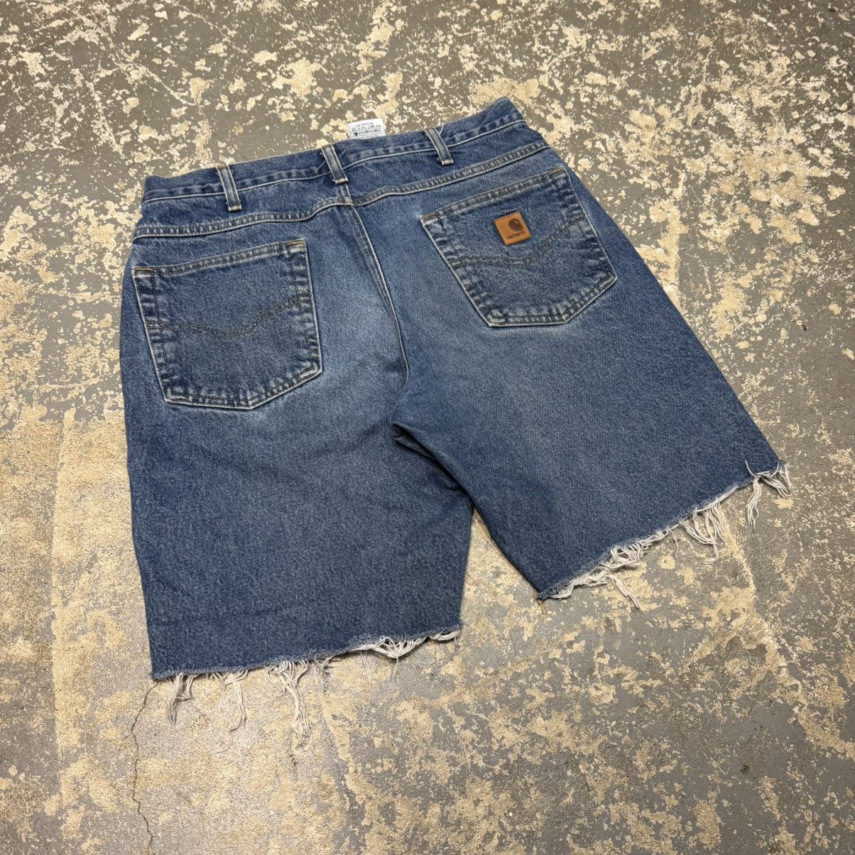 Carhartt Vintage Carhartt Denim Cut Off Workwear Shorts Jorts Size US 34 / EU 50 - 10 Thumbnail