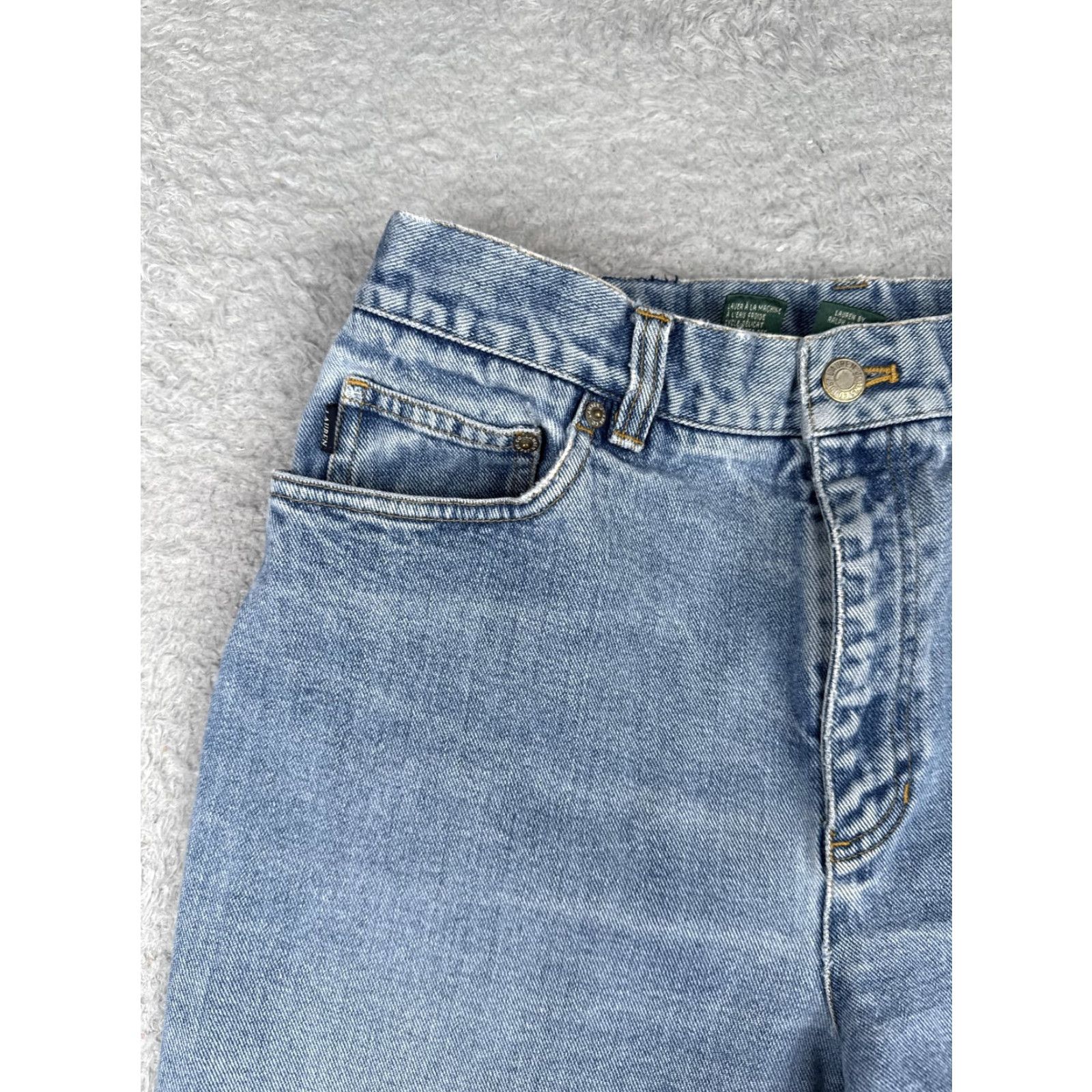 Ralph Lauren VINTAGE Lauren Jeans Co Ralph Lauren Shorts Womens 8 Blue Denim Cutoff Raw Hem Casual 5-Pocket Design Size 30" / US 8 / IT 44 - 4 Thumbnail