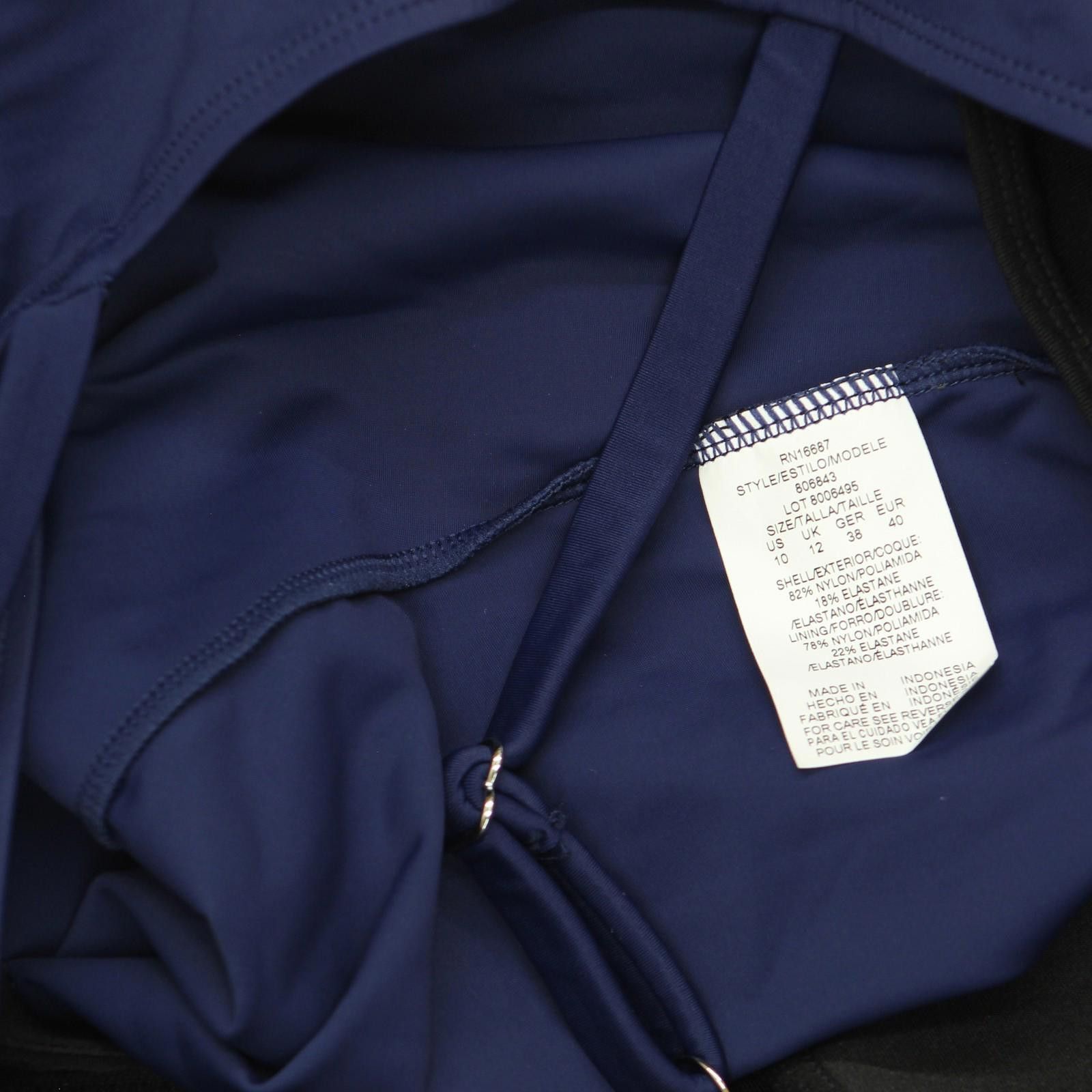 Other Nwt Swim Solutions High-low Tankini Top 806843 Navy Blue 10 Size ONE SIZE - 5 Thumbnail