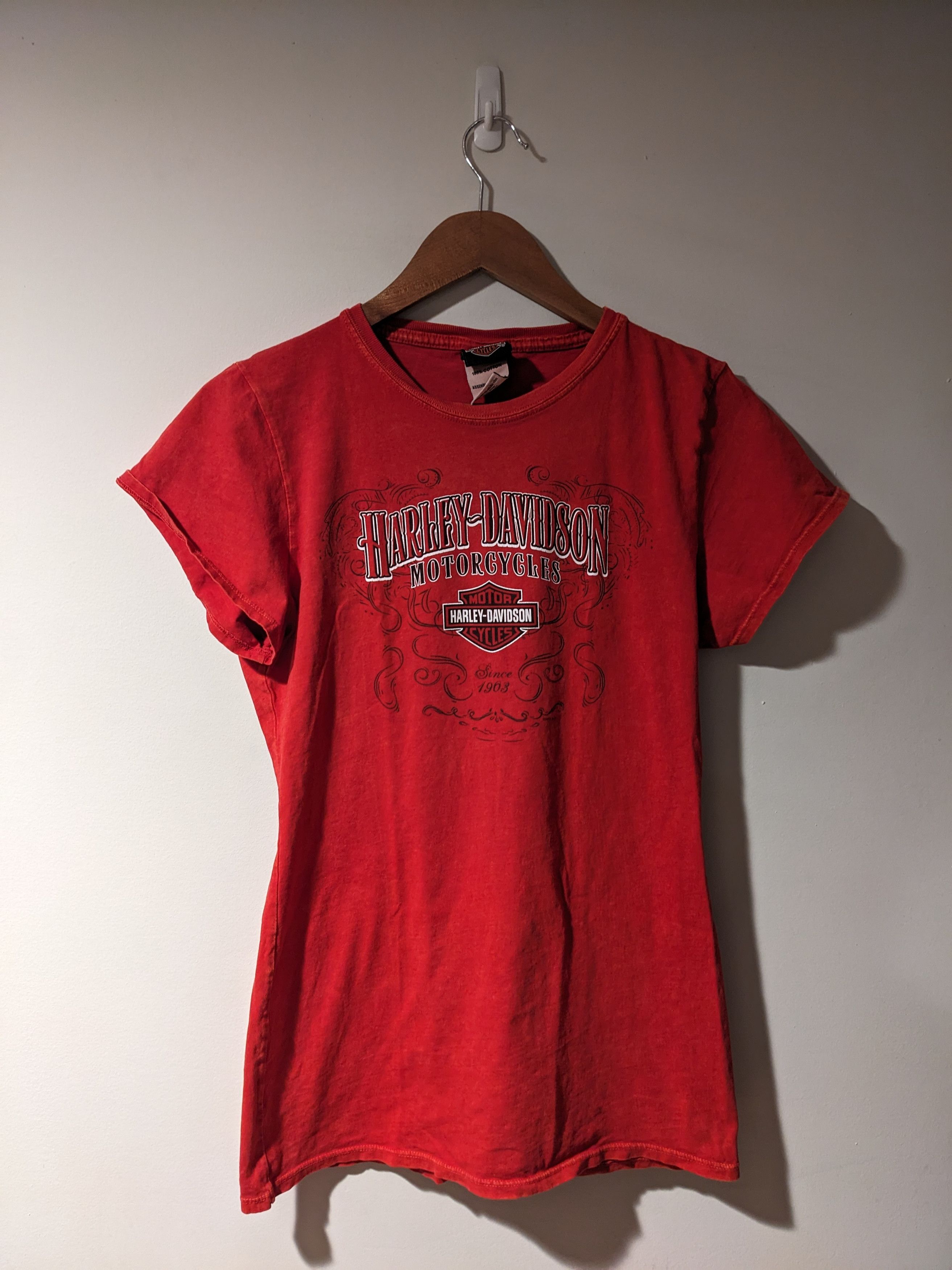 Harley Davidson × Vintage Vintage 2014 Harley Davidson Motorcycle Womans T-Shirt Size M / US 6-8 / IT 42-44 - 1 Thumbnail