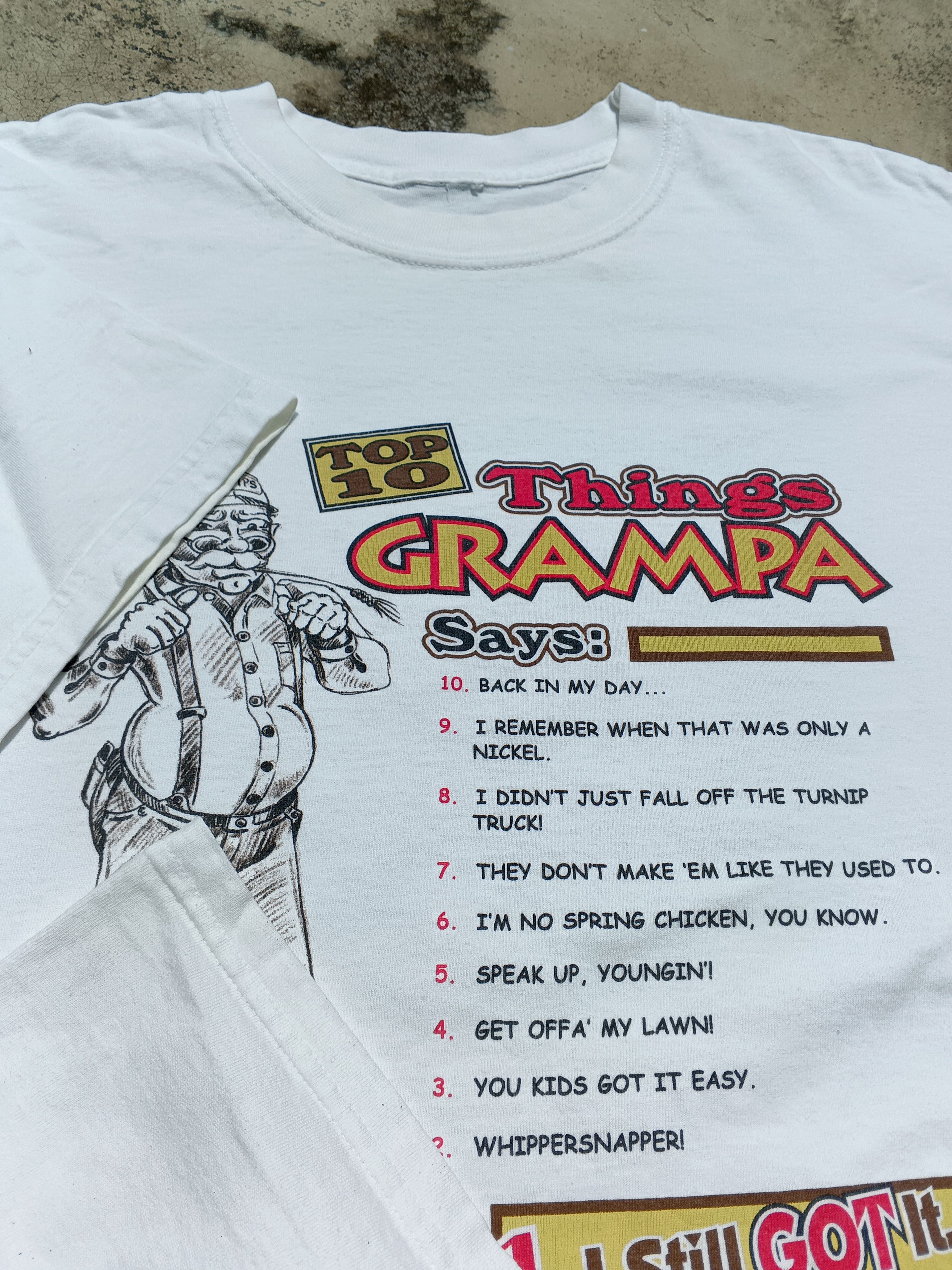 Band Tees Vintage 90s Graphic Art Grampa Says Size L Size US L / EU 52-54 / 3 - 3 Thumbnail