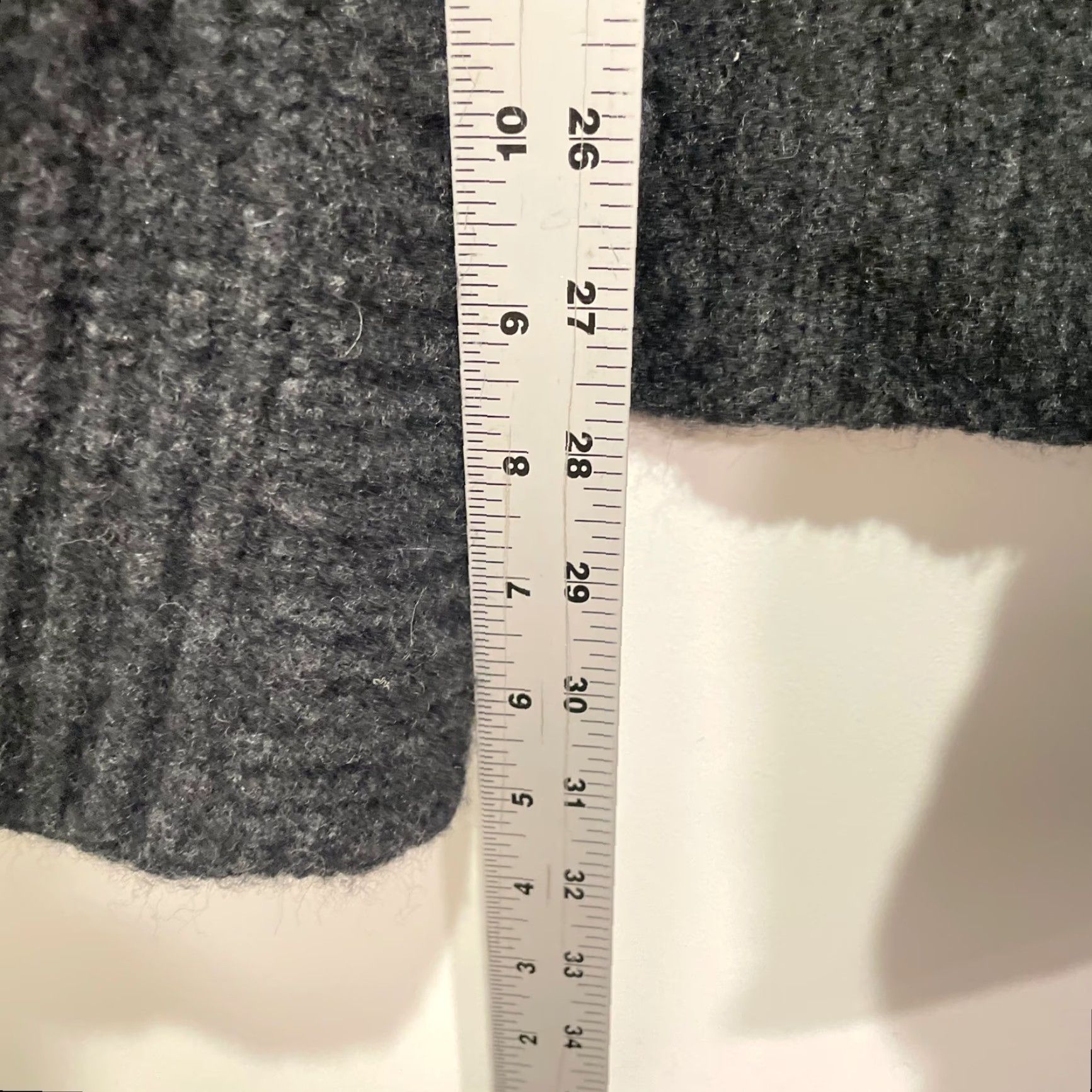 Vintage Amour Vert Cardigan Women Gray Open Front Knit Wool Blend Ribbed Size M Size M / US 6-8 / IT 42-44 - 5 Thumbnail