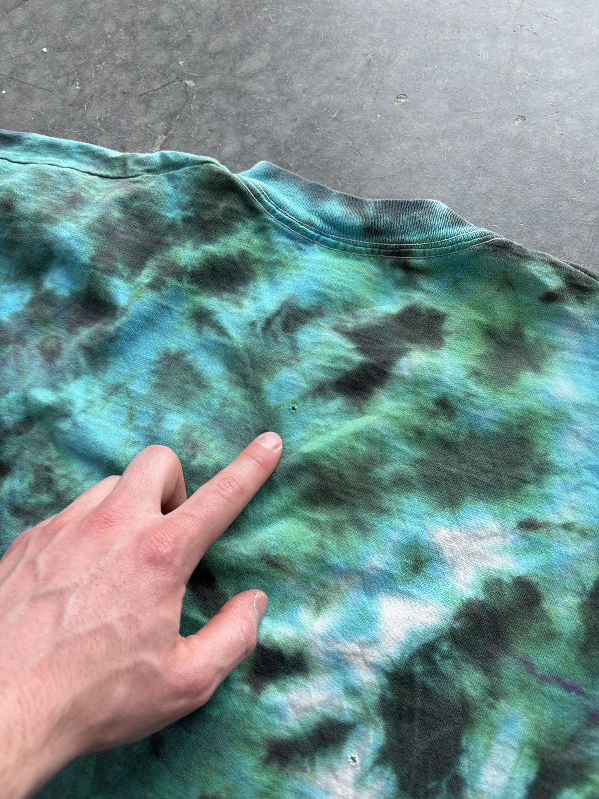 Vintage Vintage 90s Living in Skin Tie Dye Celtic Graphic Tee Size US XL / EU 56 / 4 - 10 Thumbnail