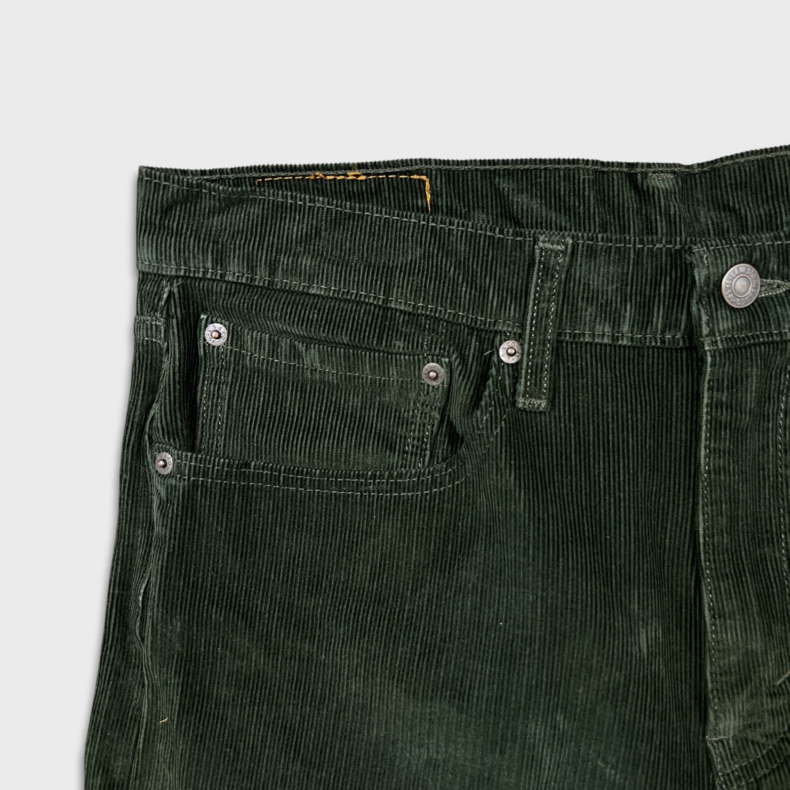Levi's × Vintage Levi's 502 Pants 34x30 Corduroy Tapered Stretch Regular Fit Size US 34 / EU 50 - 3 Thumbnail