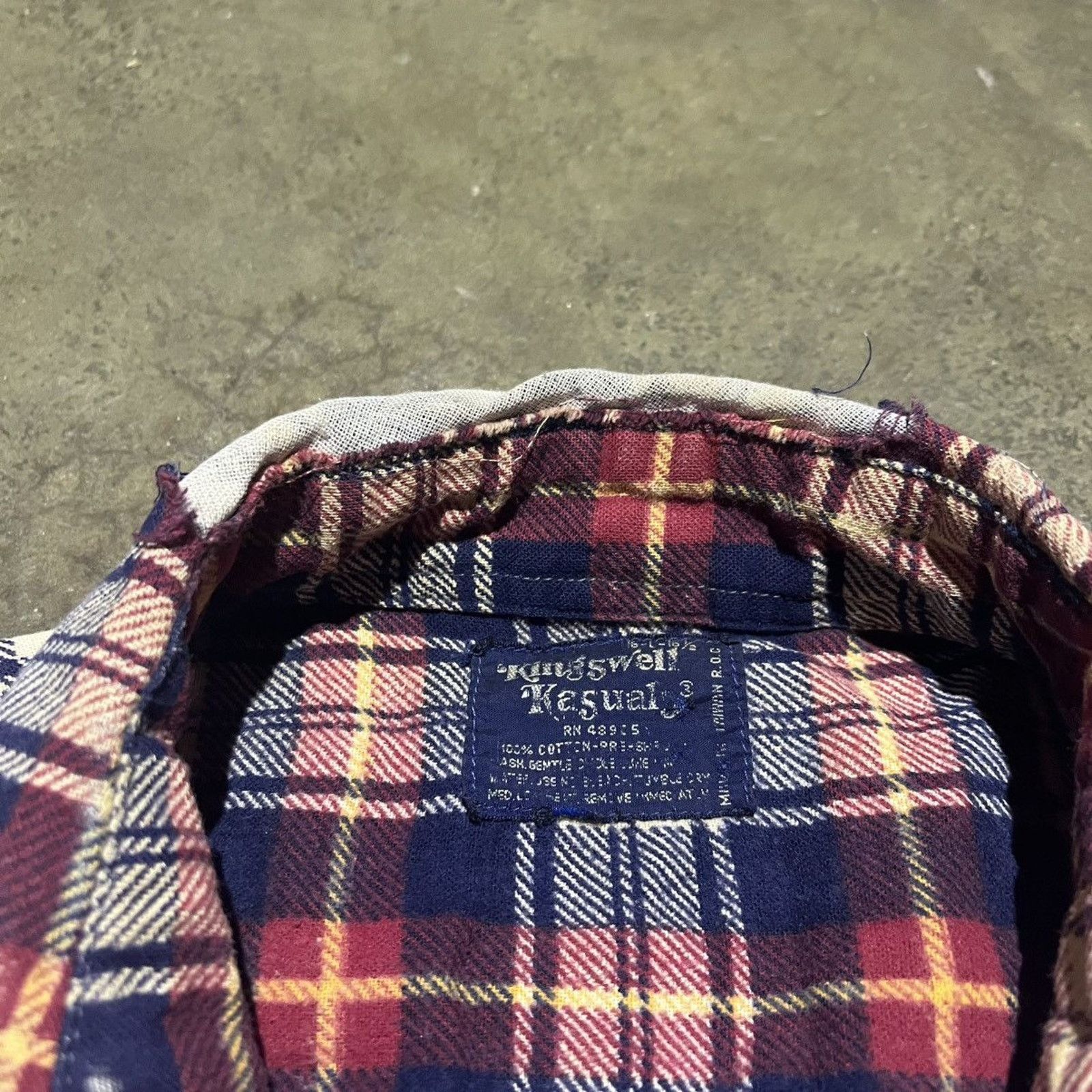 Vintage Vintage 70s Kingswell Kasuals Blue/Red Cotton Plaid Flannel Size US L / EU 52-54 / 3 - 5 Thumbnail