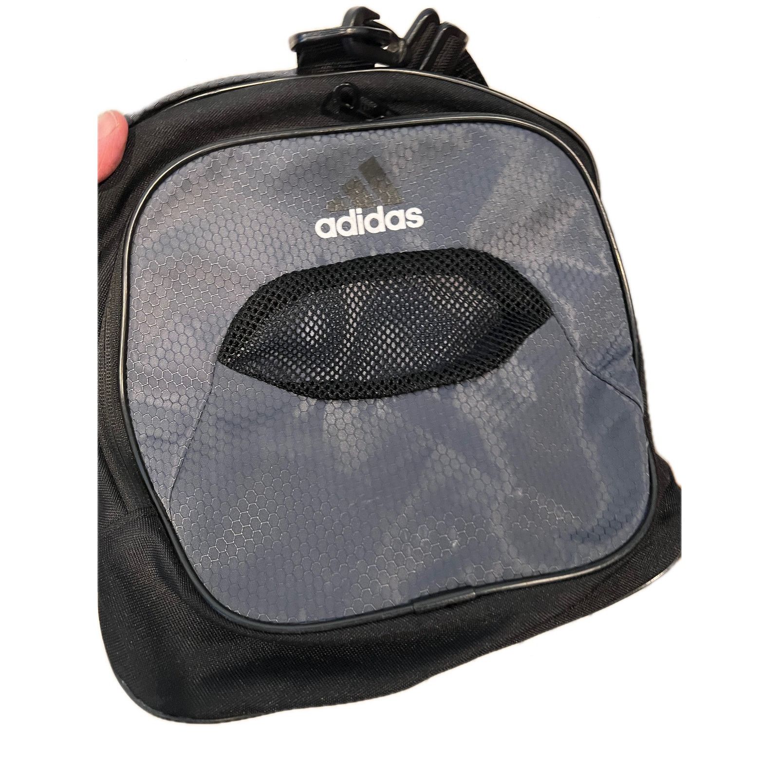 Adidas Adidas Defender Medium 22"x12"x10" Gray Black Gym Bag Size ONE SIZE - 6 Thumbnail