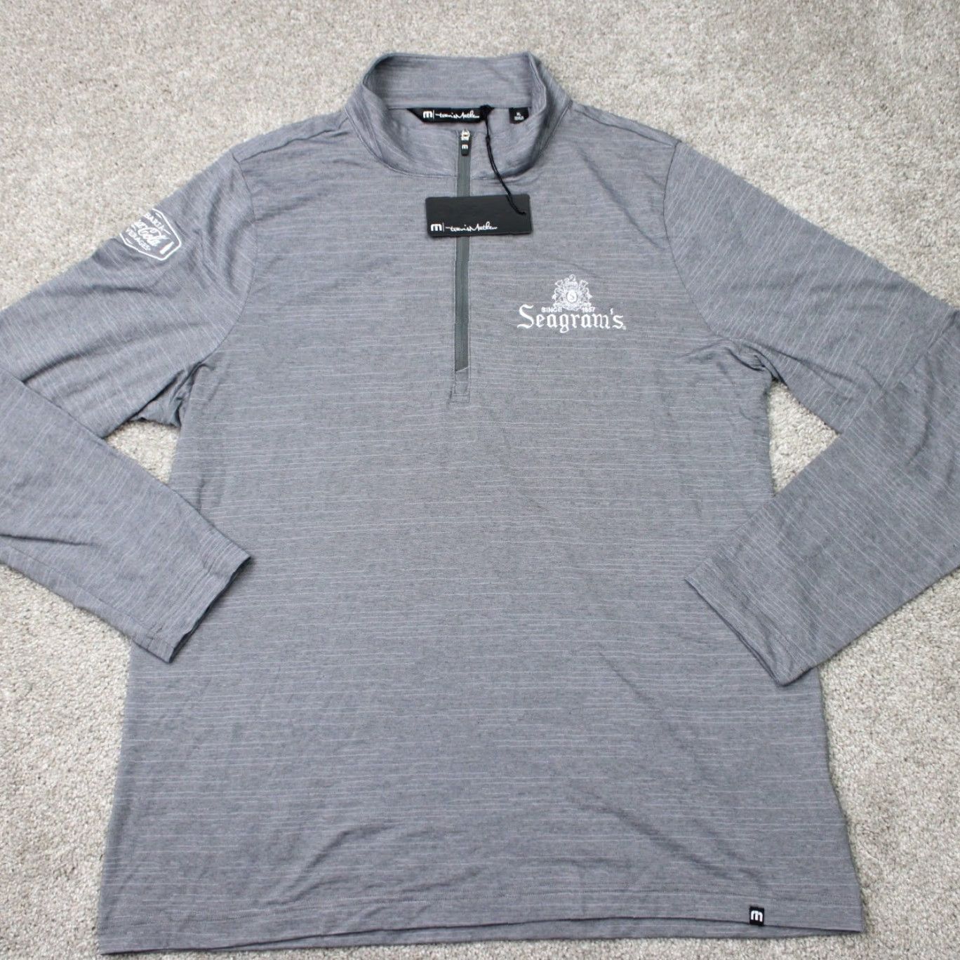TravisMathew Travis Mathew Sweatshirt Womens XL Gray 1/4 Zip Long Sleeve NWT Golf Activewear Mock Neck Pullover Casual Size XL / US 12-14 / IT 48-50 - 3 Thumbnail
