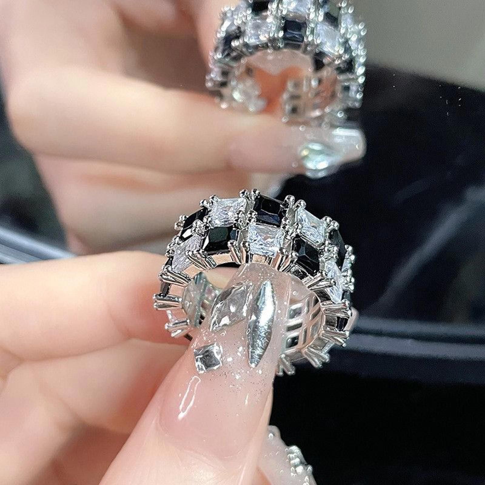 Jewelry Check Gemstone Ring Size ONE SIZE - 3 Thumbnail