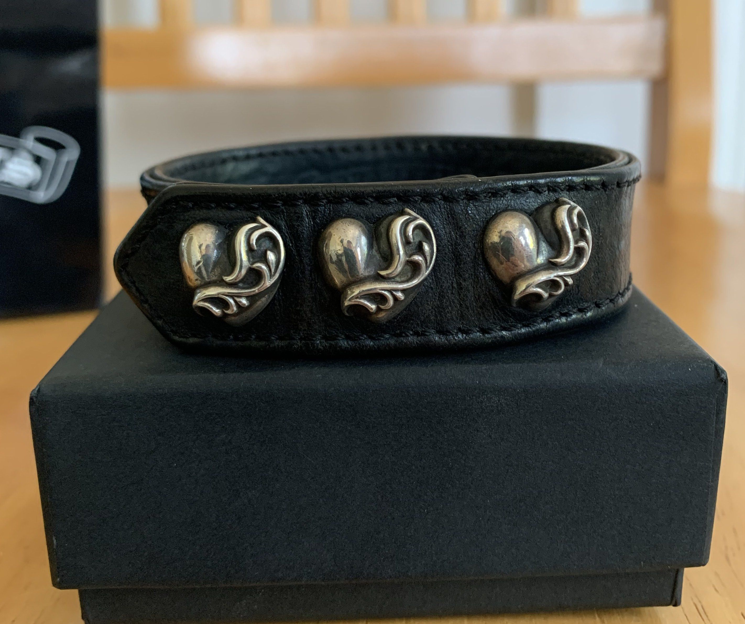 Chrome Hearts Chrome Hearts Adjustable Leather Silver Snap Bracelet Size ONE SIZE - 2 Thumbnail