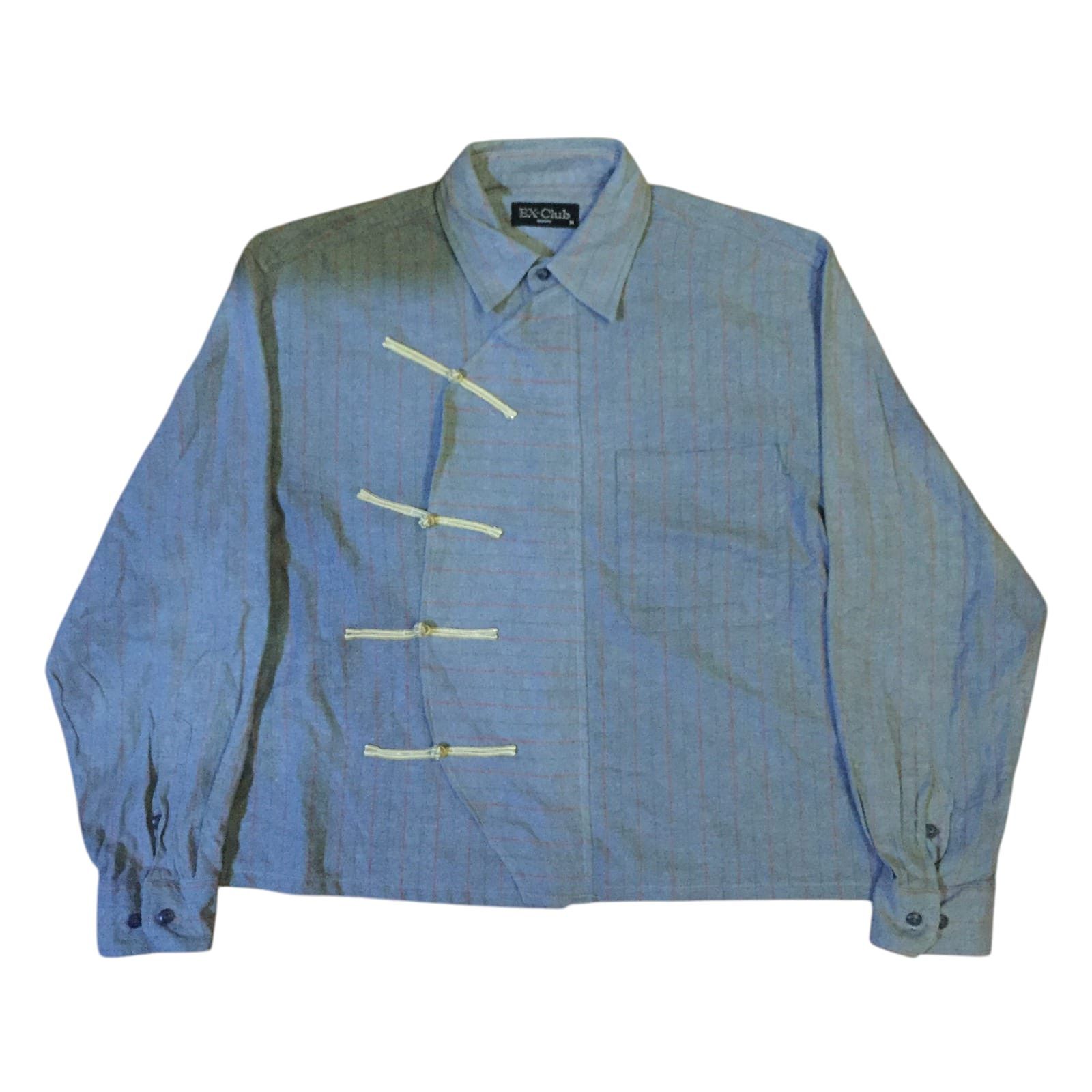 Handmade Ex Club Chinese Cheongsam Boxy Shirt Flannel Reworked Size M / US 6-8 / IT 42-44 - 1 Thumbnail
