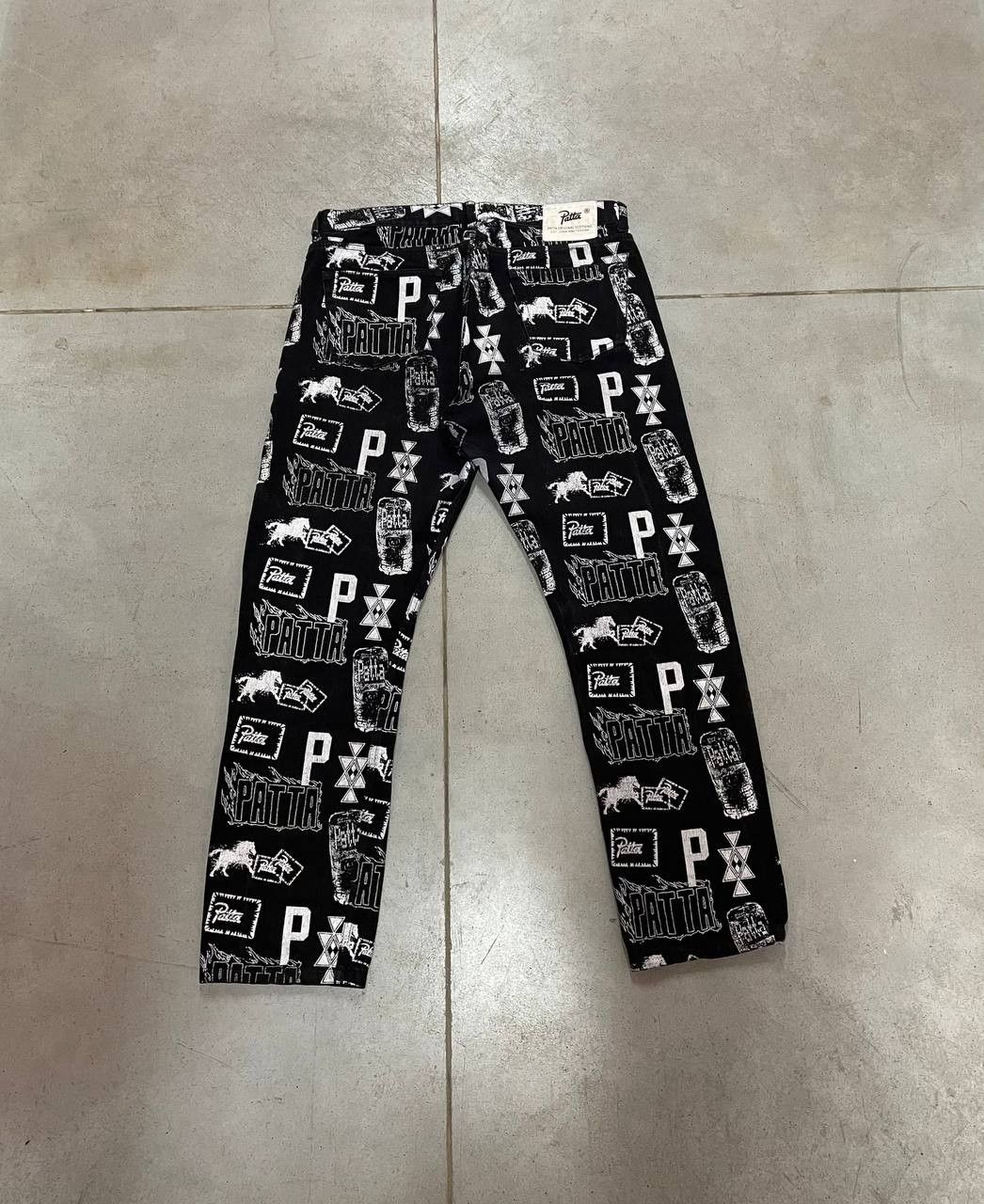 Patta Patta Jeans All Over Print Denim Monogram Pattern Size US 34 / EU 50 - 1 Thumbnail