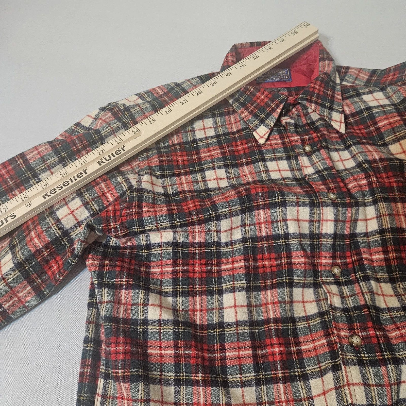 Pendleton 60s Pendleton Stewart TARTAN Shirt L Wool Flannel USA VTG Size US L / EU 52-54 / 3 - 6 Thumbnail
