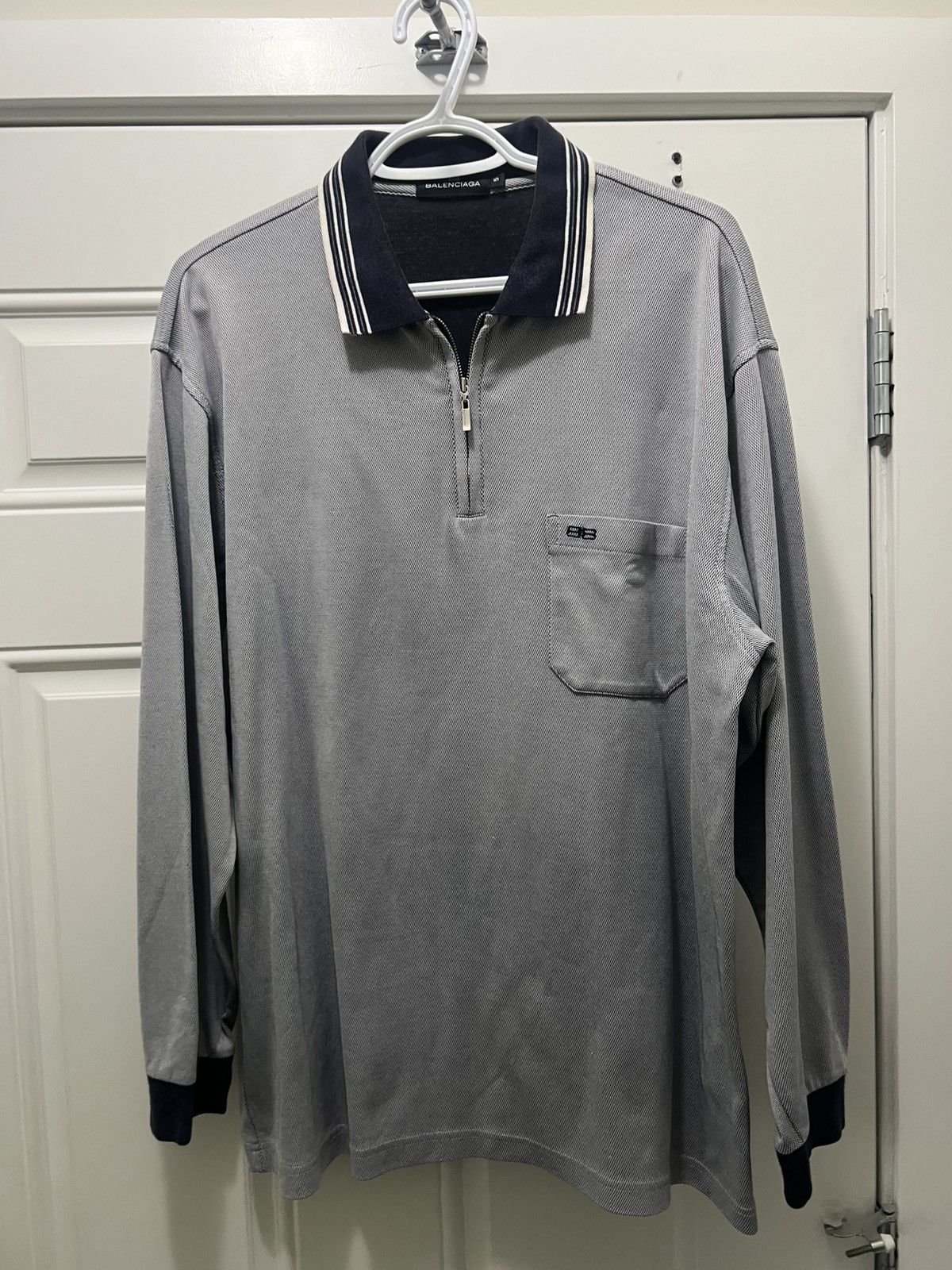 Dickies Vintage Balenciaga Half Zip Polo Long Sleeve Size US XL / EU 56 / 4 - 1 Thumbnail