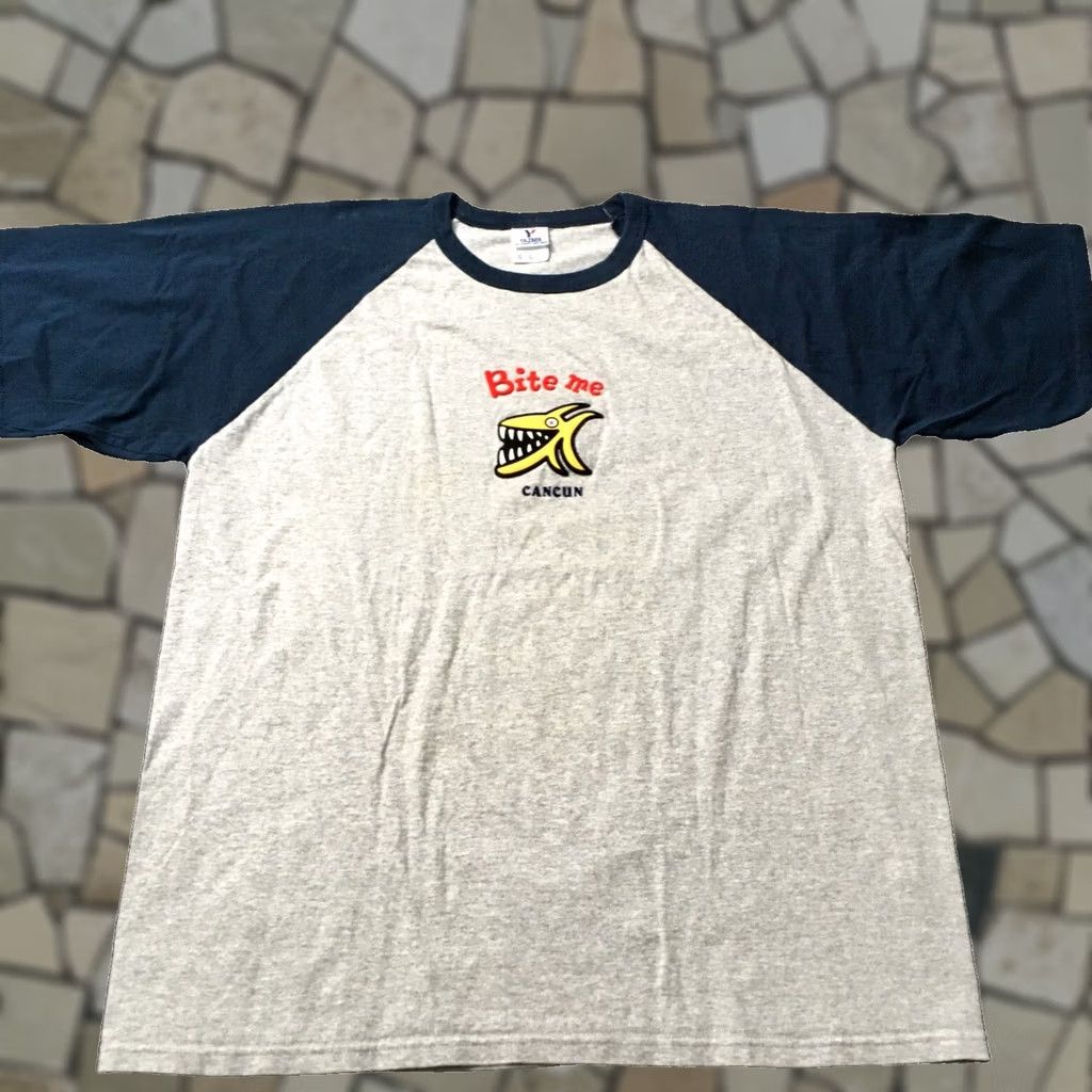 Vintage VINTAGE CANCUN MEXICO Shirt XL BITE ME SHARK GRAPHIC Beer TIME T Size US XL / EU 56 / 4 - 1 Thumbnail
