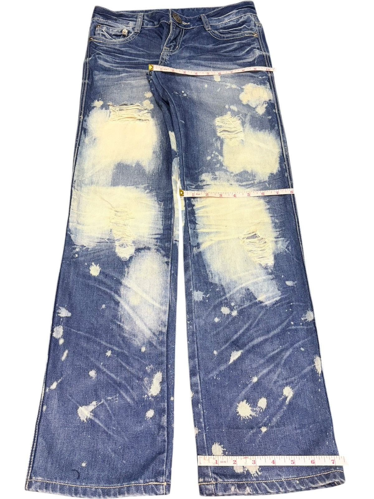 Ksubi Vintage Japanese Brand Bleached Distressed Jeans Size 30" / US 8 / IT 44 - 8 Thumbnail
