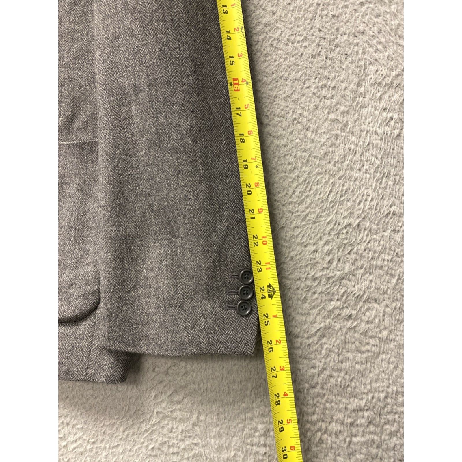 Muji MUJI Jacket Mens XL Gray Herringbone Two Button Sport Coat Light Size US XL / EU 56 / 4 - 7 Thumbnail