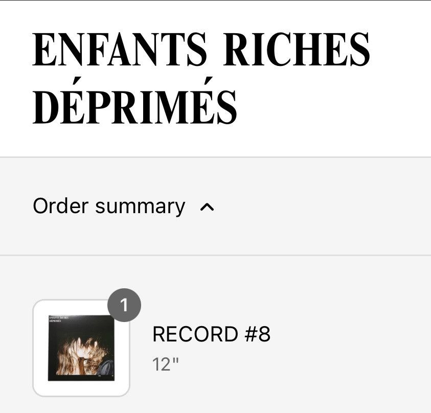 Enfants Riches Deprimes VINYL RECORD #8 - Terry Richardson for ERD